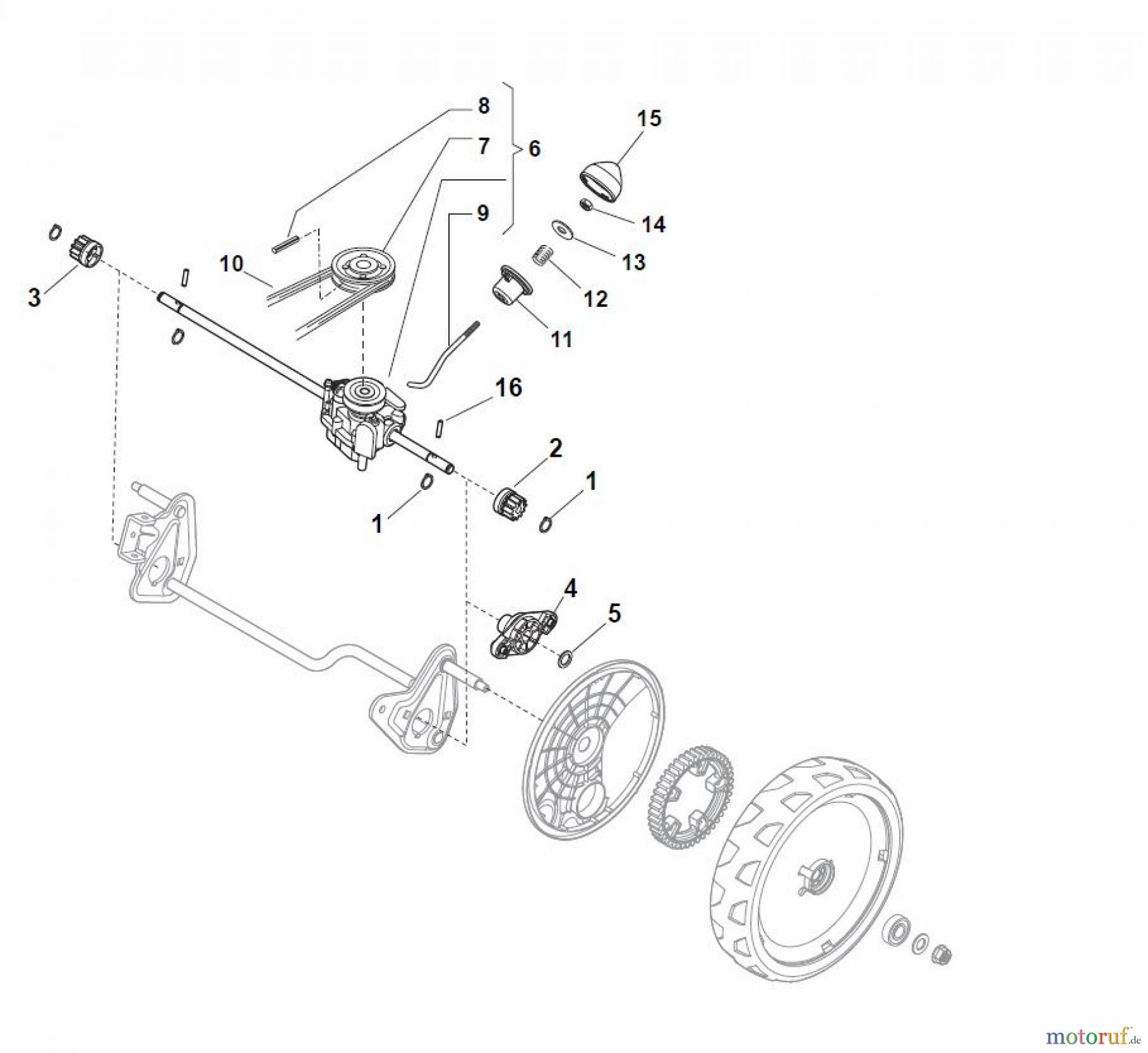 Global Garden Products GGP Rasenmäher Baujahr 2017 Benzin Mit Antrieb 2017 CRC-CSC 534 WSE - CRC-CSC WSQE Transmission