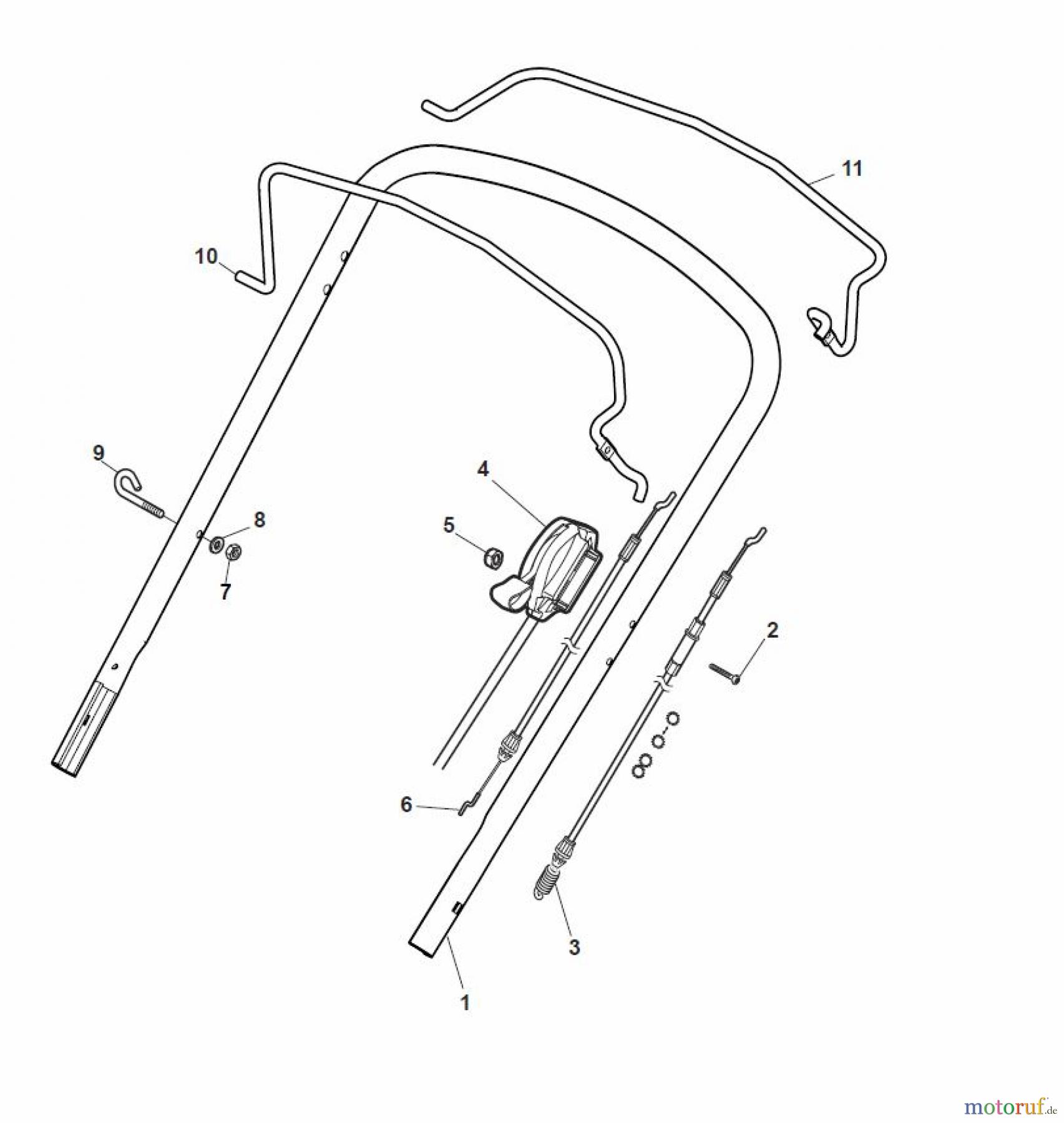 Global Garden Products GGP Rasenmäher Baujahr 2017 Benzin Mit Antrieb 2017 CR-CS 434 S Handle, Upper Part