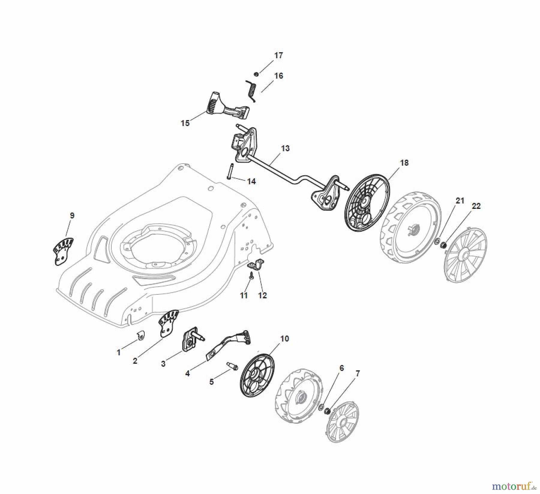  Global Garden Products GGP Rasenmäher Baujahr 2017 Benzin Mit Antrieb 2017 CR-CS 434 WS Height Adjusting