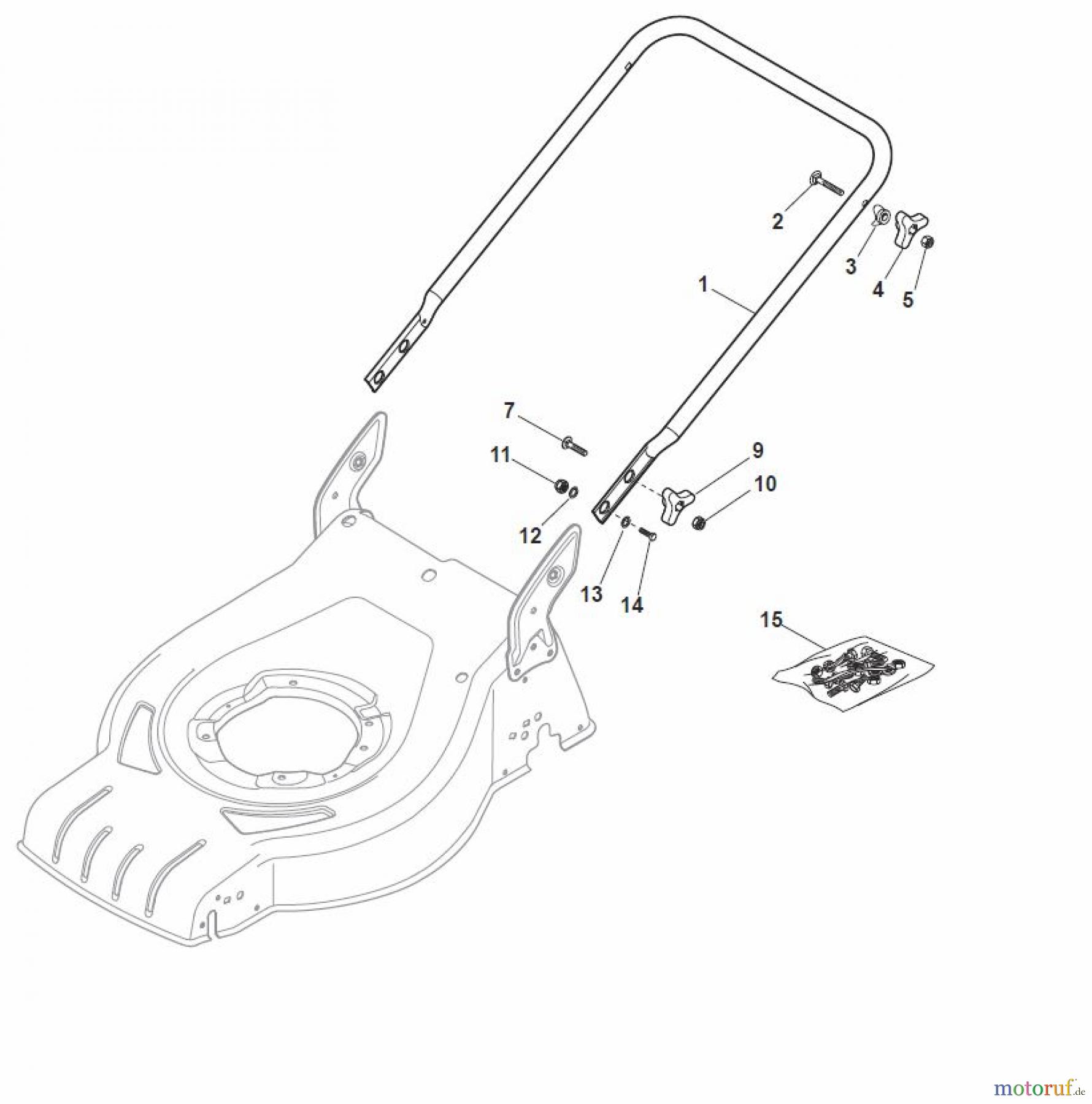 Global Garden Products GGP Rasenmäher Baujahr 2017 Benzin Mit Antrieb 2017 CR-CS 434 WS Handle, Lower Part