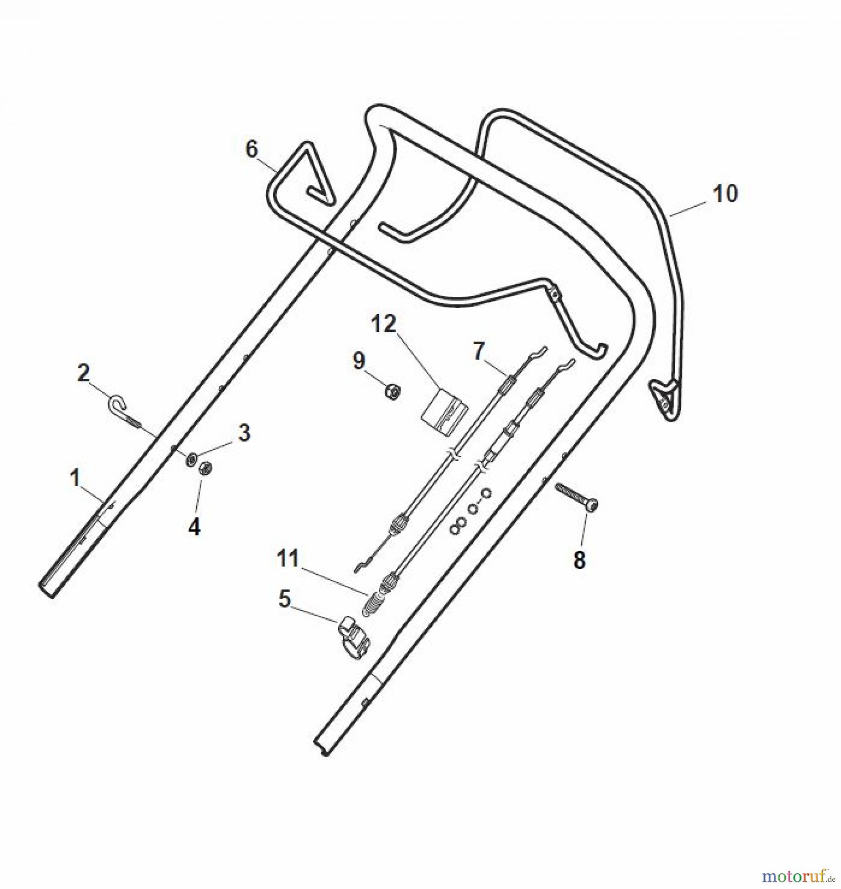 Global Garden Products GGP Rasenmäher Baujahr 2017 Benzin Mit Antrieb 2017 CR-CS 434 WS Handle, Upper Part