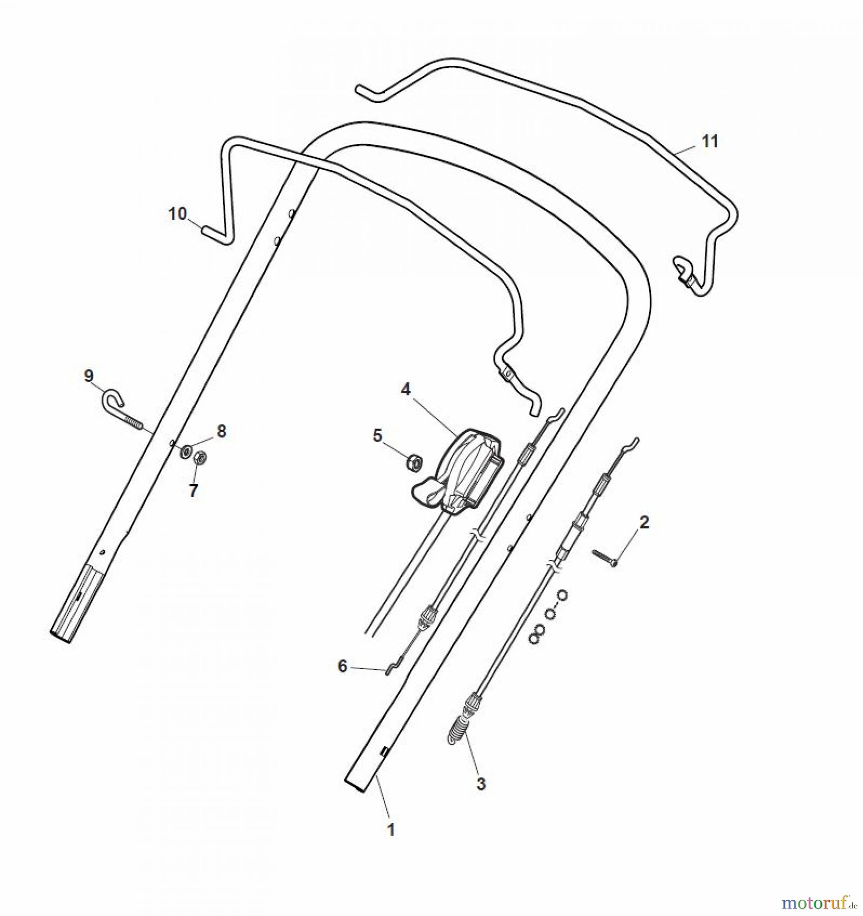  Global Garden Products GGP Rasenmäher Baujahr 2017 Benzin Mit Antrieb 2017 CR-CS 434 WS Handle, Upper Part