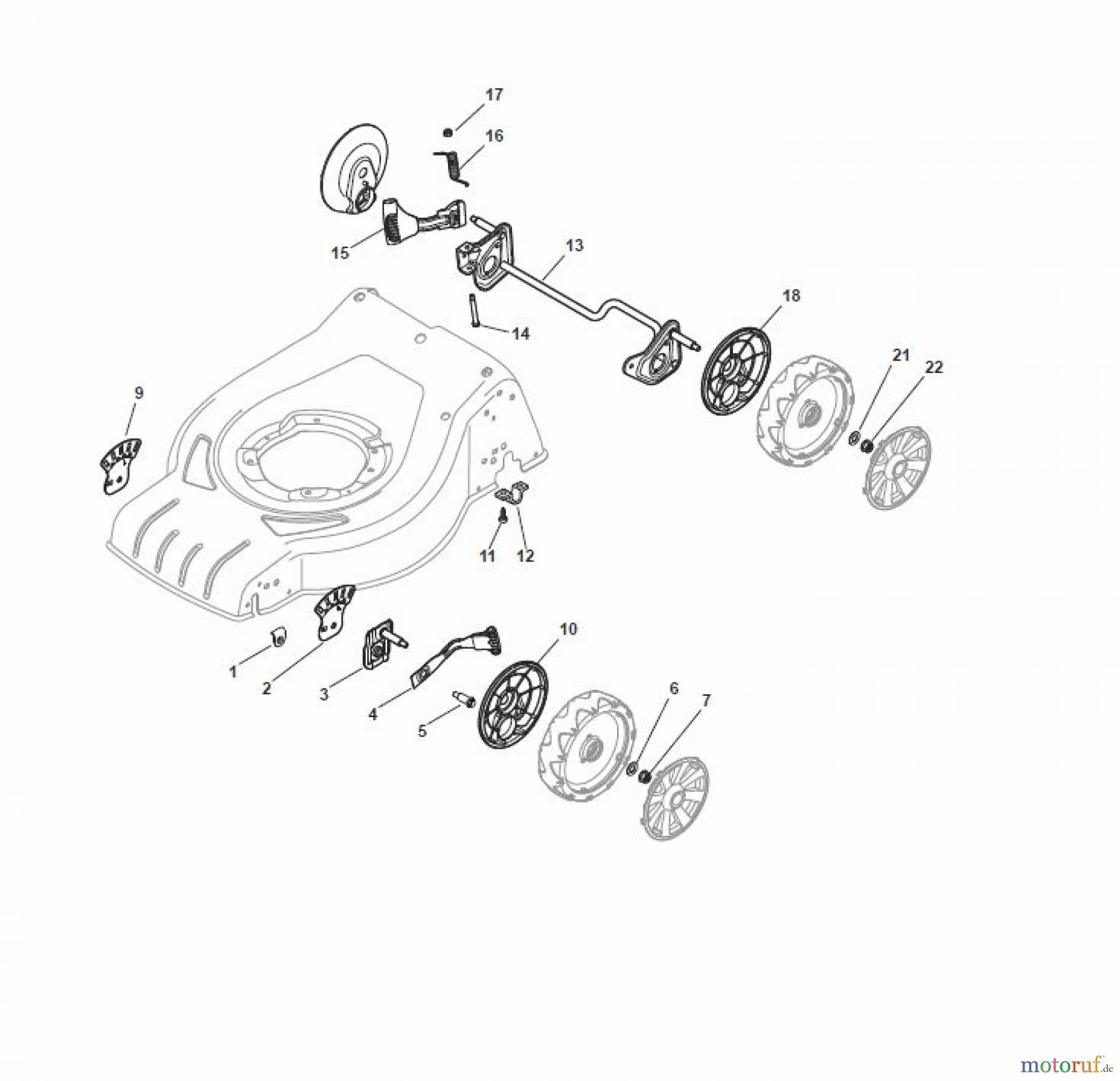  Global Garden Products GGP Rasenmäher Baujahr 2017 Benzin Mit Antrieb 2017 CR-CS 484 S - CR-CS 484 SQ Height Adjusting
