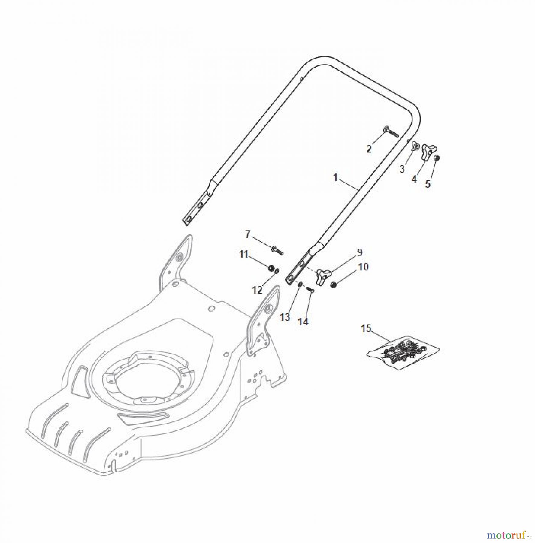  Global Garden Products GGP Rasenmäher Baujahr 2017 Benzin Mit Antrieb 2017 CR-CS 484 S - CR-CS 484 SQ Handle, Lower Part