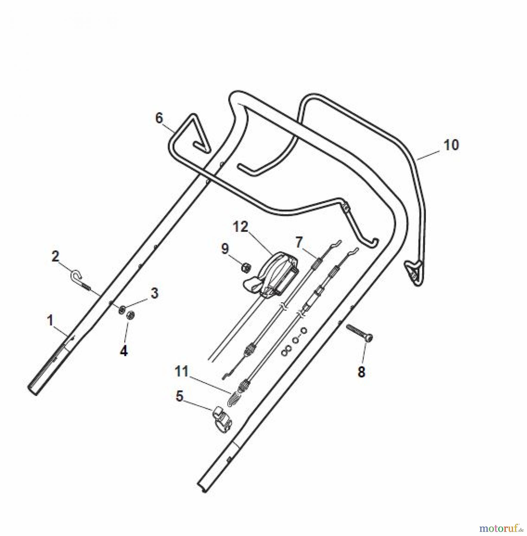 Global Garden Products GGP Rasenmäher Baujahr 2017 Benzin Mit Antrieb 2017 CR-CS 484 S - CR-CS 484 SQ Handle, Upper Part