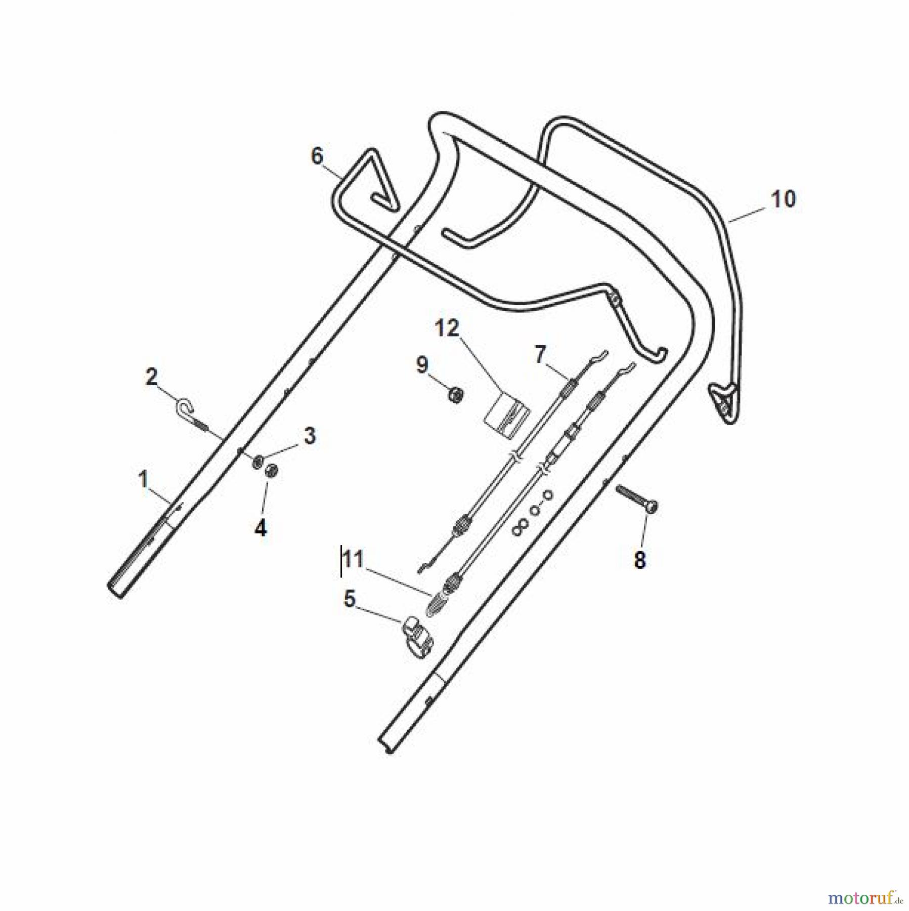  Global Garden Products GGP Rasenmäher Baujahr 2017 Benzin Mit Antrieb 2017 CR-CS 484 S - CR-CS 484 SQ Handle, Upper Part