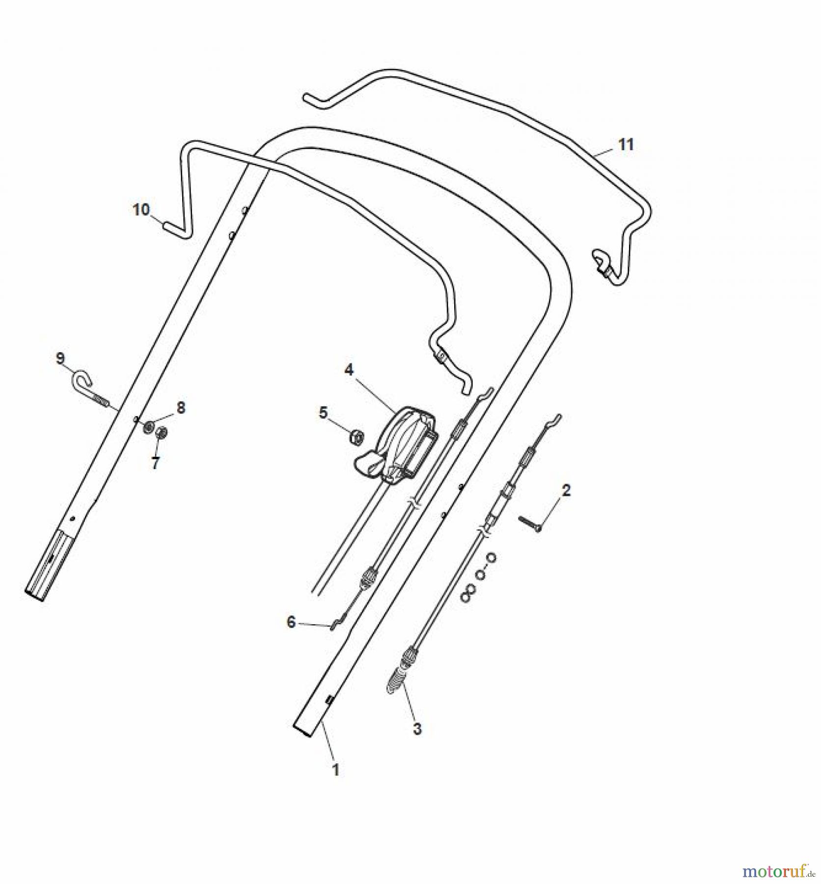 Global Garden Products GGP Rasenmäher Baujahr 2017 Benzin Mit Antrieb 2017 CR-CS 484 S - CR-CS 484 SQ Handle, Upper Part