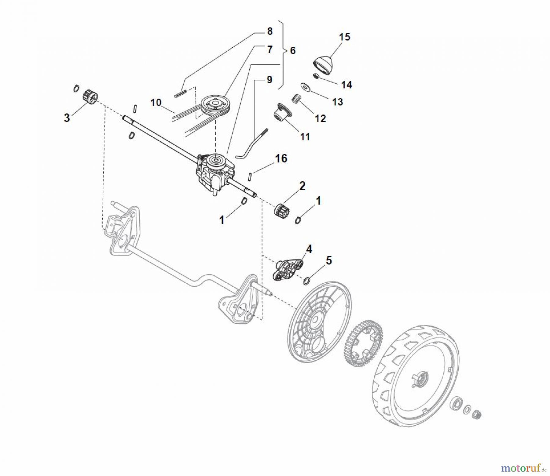 Global Garden Products GGP Rasenmäher Baujahr 2017 Benzin Mit Antrieb 2017 CR-CS 484 S - CR-CS 484 SQ Transmission