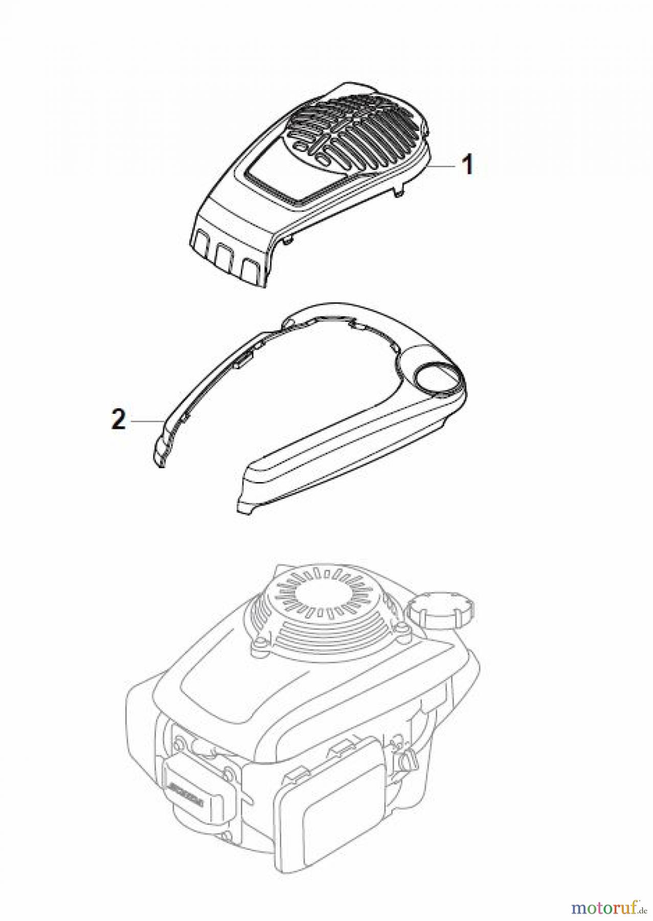  Global Garden Products GGP Rasenmäher Baujahr 2017 Benzin Mit Antrieb 2017 CR-CS 484 S - CR-CS 484 SQ Honda Engine Cover