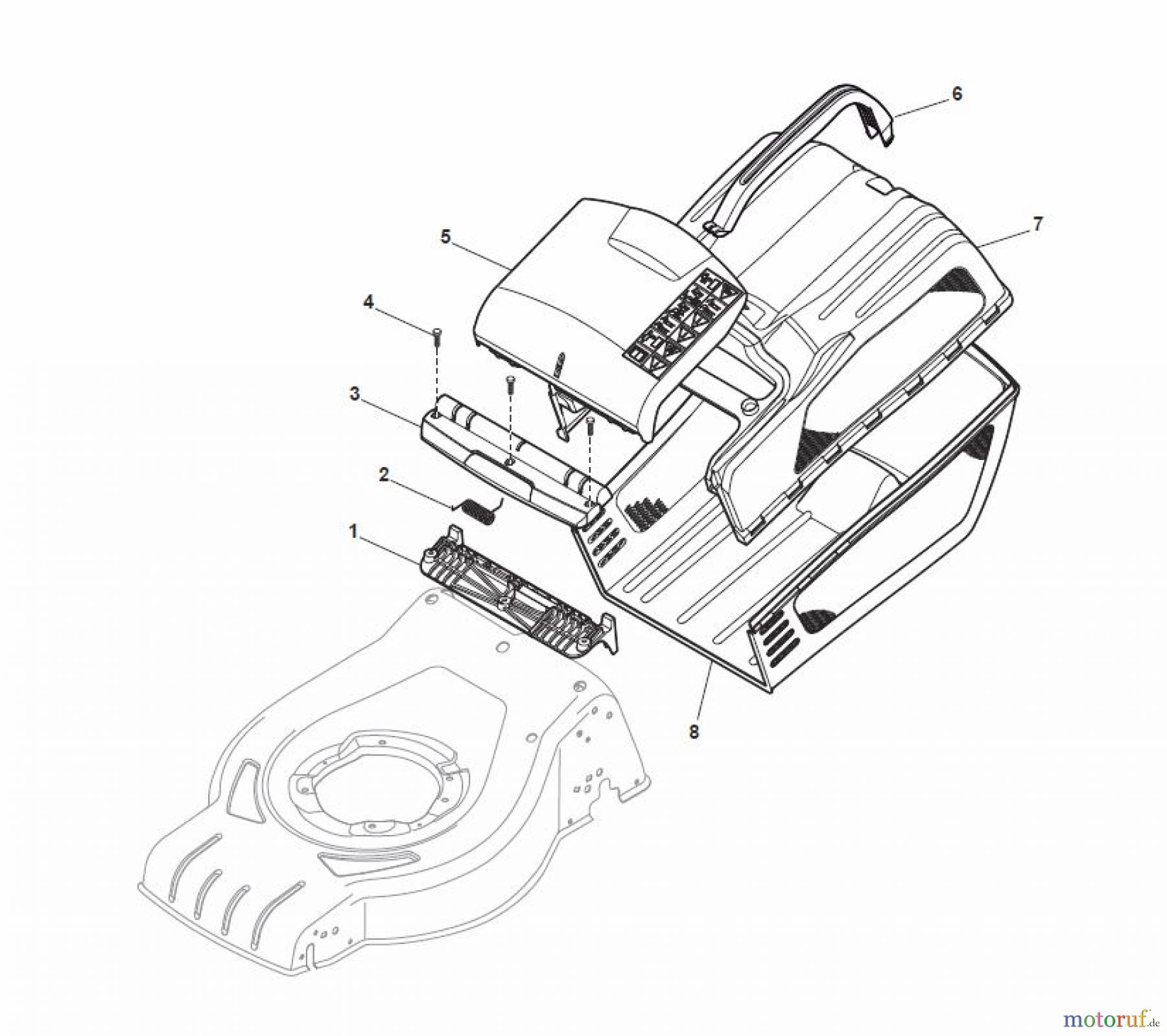 Global Garden Products GGP Rasenmäher Baujahr 2017 Benzin Mit Antrieb 2017 CR-CS 484 S - CR-CS 484 SQ Fangsack