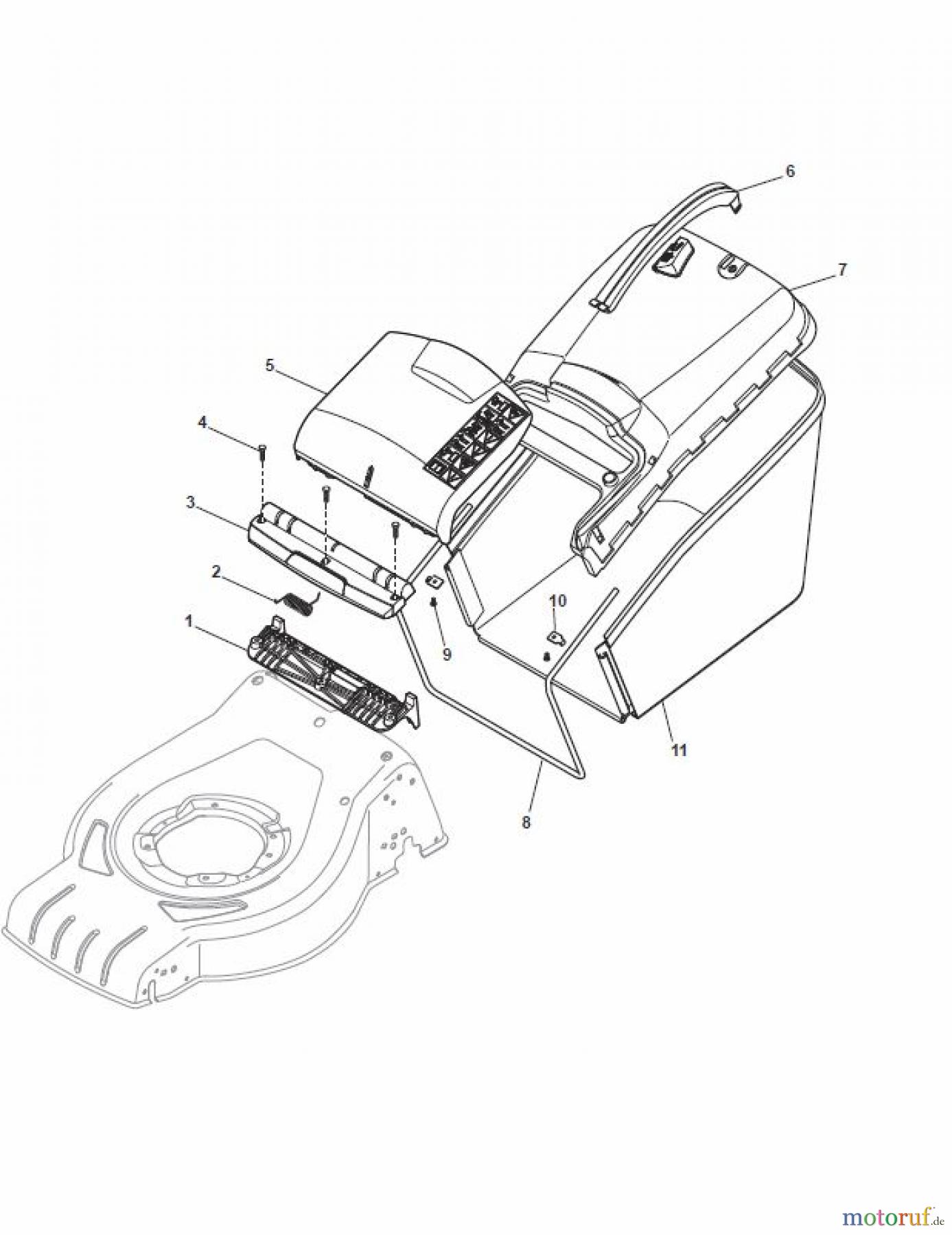 Global Garden Products GGP Rasenmäher Baujahr 2017 Benzin Mit Antrieb 2017 CR-CS 484 S - CR-CS 484 SQ Fangsack
