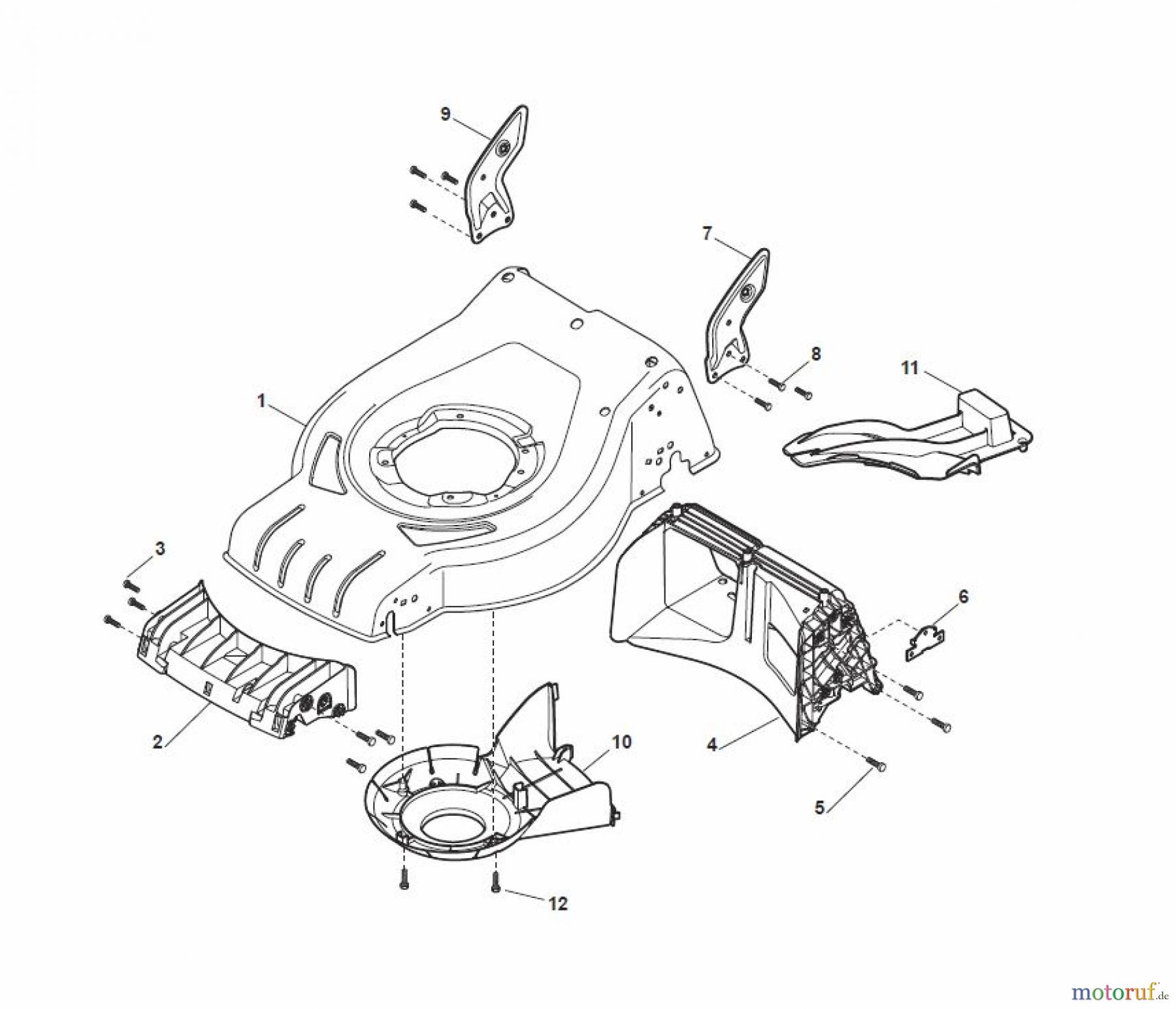 Global Garden Products GGP Rasenmäher Baujahr 2017 Benzin Mit Antrieb 2017 CR-CS 484 WS - CR-CS 484 WSQ Gehäuse CR