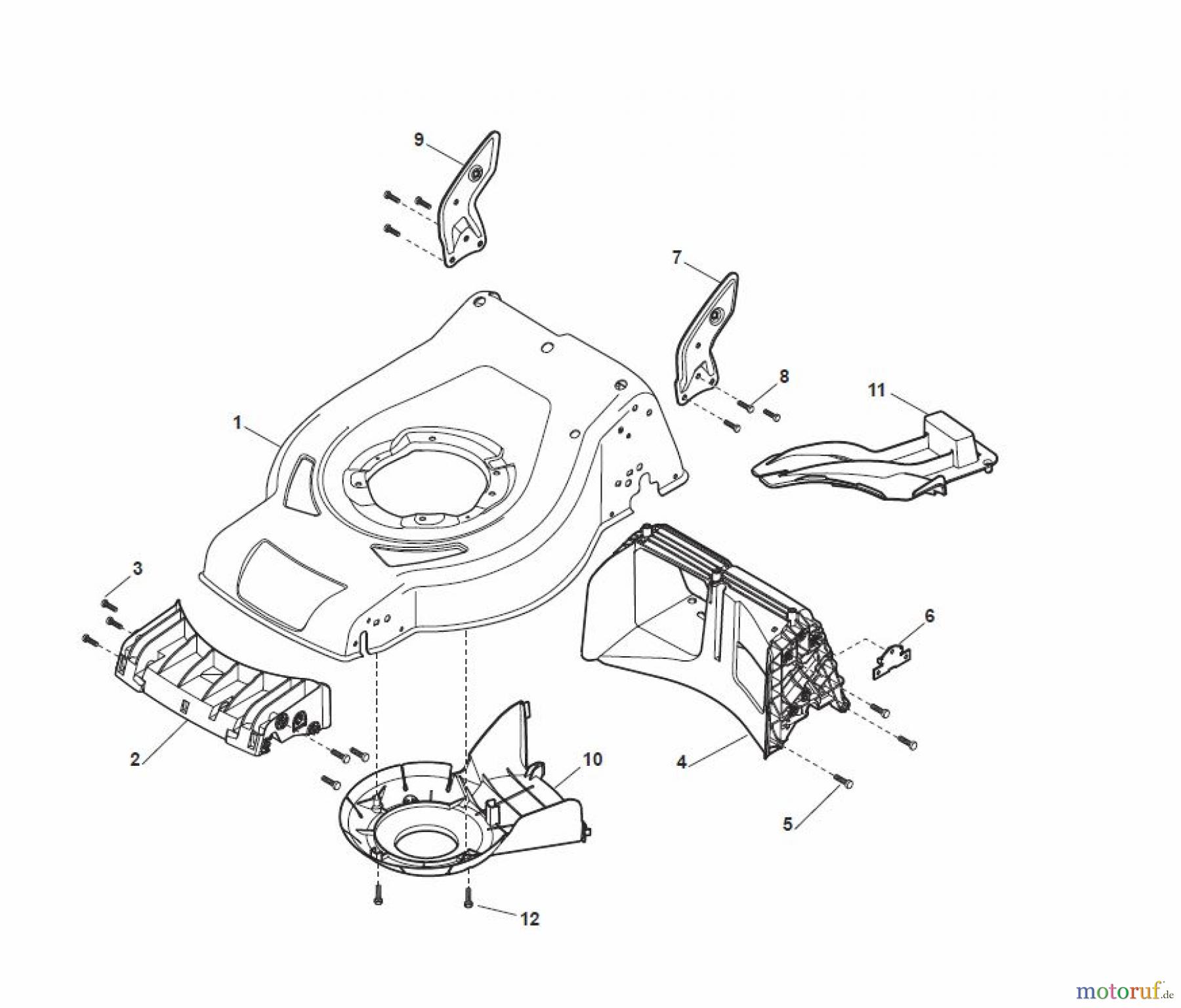 Global Garden Products GGP Rasenmäher Baujahr 2017 Benzin Mit Antrieb 2017 CR-CS 484 WS - CR-CS 484 WSQ Gehäuse CS