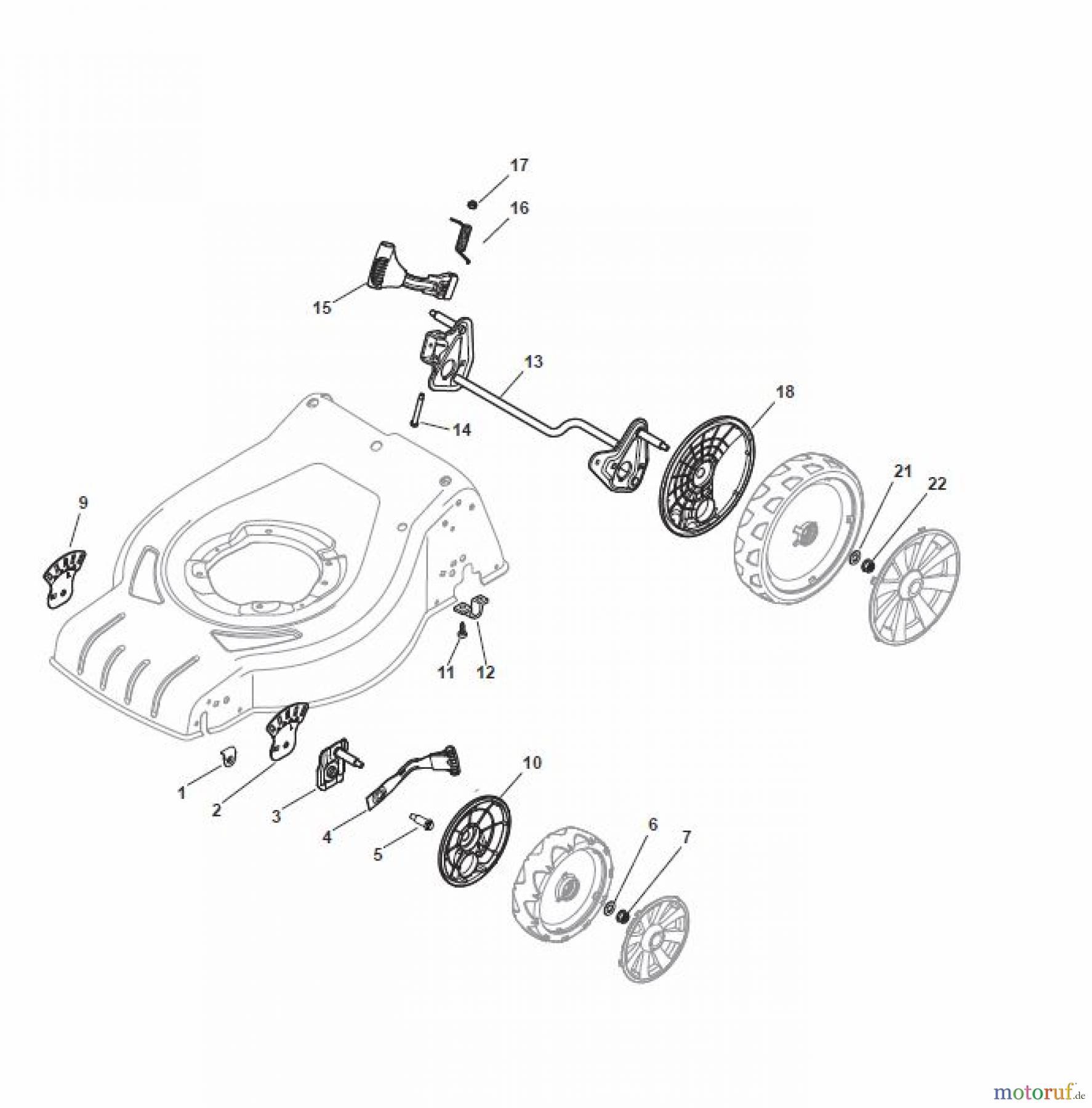 Global Garden Products GGP Rasenmäher Baujahr 2017 Benzin Mit Antrieb 2017 CR-CS 484 WS - CR-CS 484 WSQ Höhenverstellung