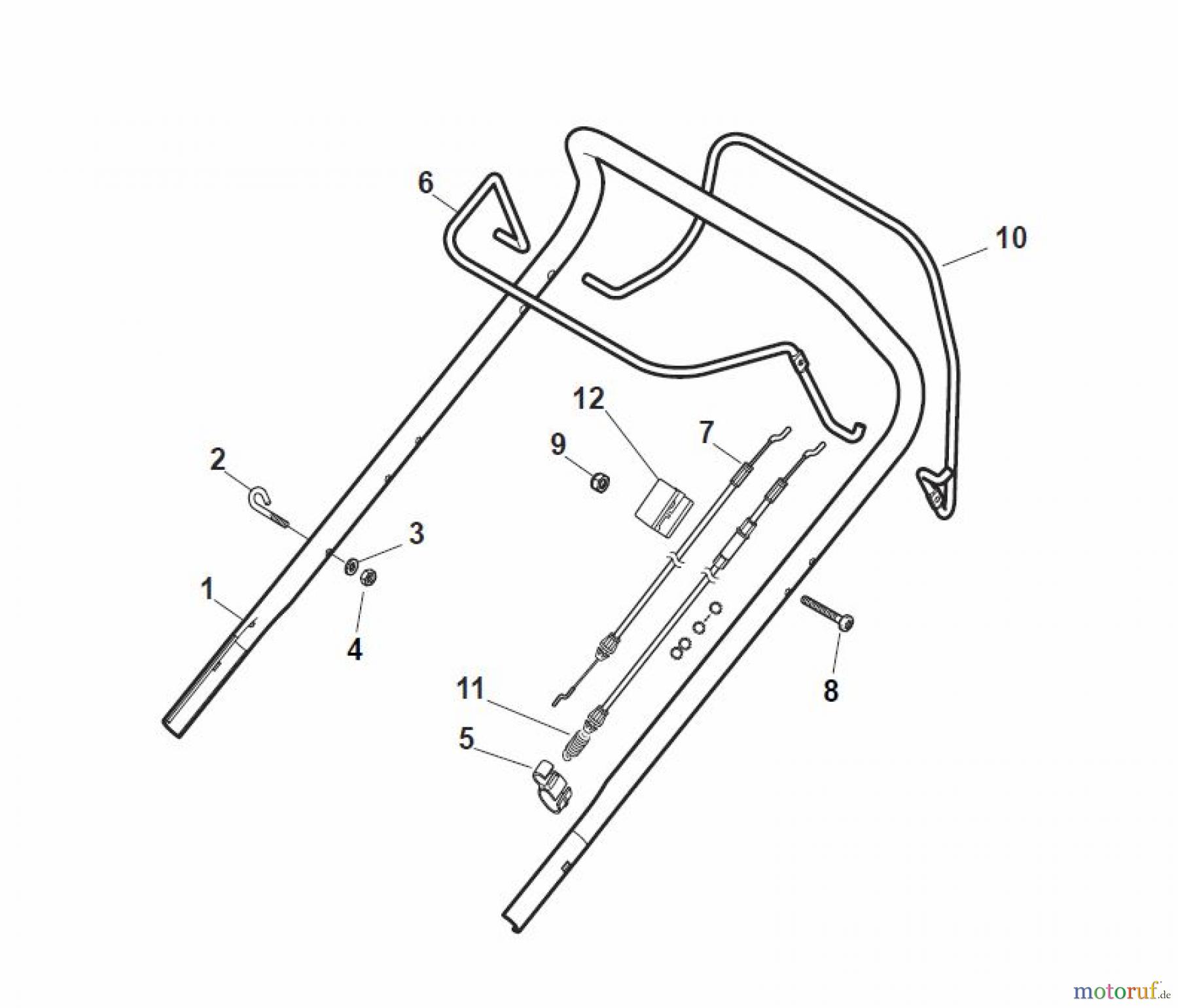  Global Garden Products GGP Rasenmäher Baujahr 2017 Benzin Mit Antrieb 2017 CR-CS 484 WS - CR-CS 484 WSQ Griff, Oberholm