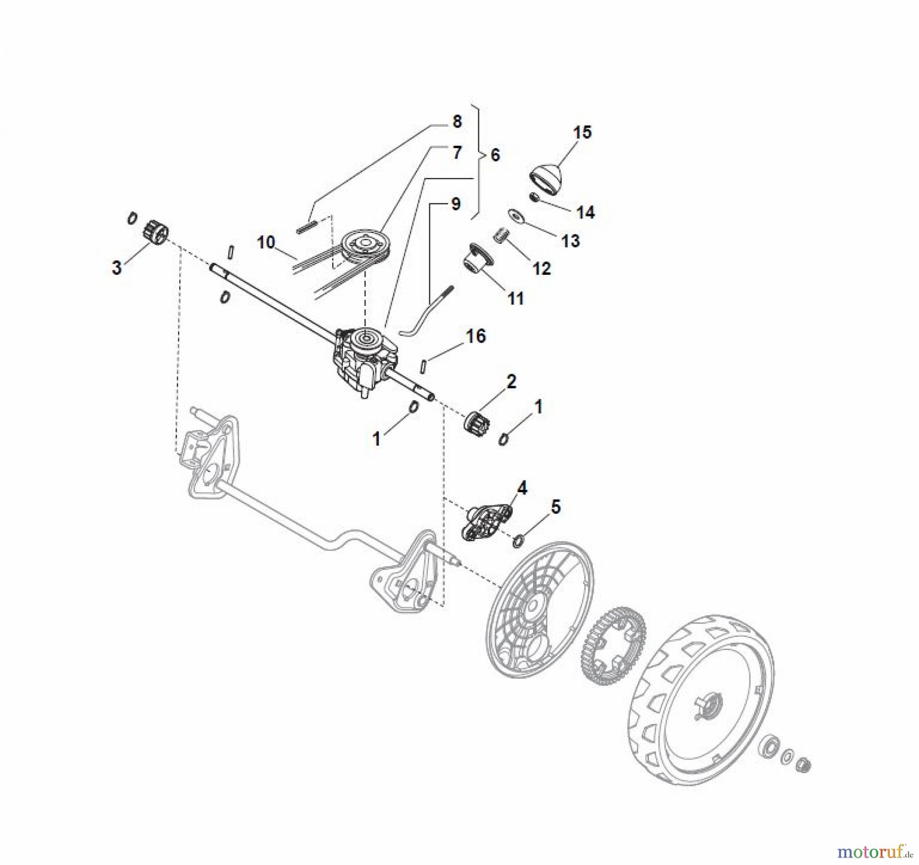  Global Garden Products GGP Rasenmäher Baujahr 2017 Benzin Mit Antrieb 2017 CR-CS 484 WS - CR-CS 484 WSQ Antrieb, Getriebe