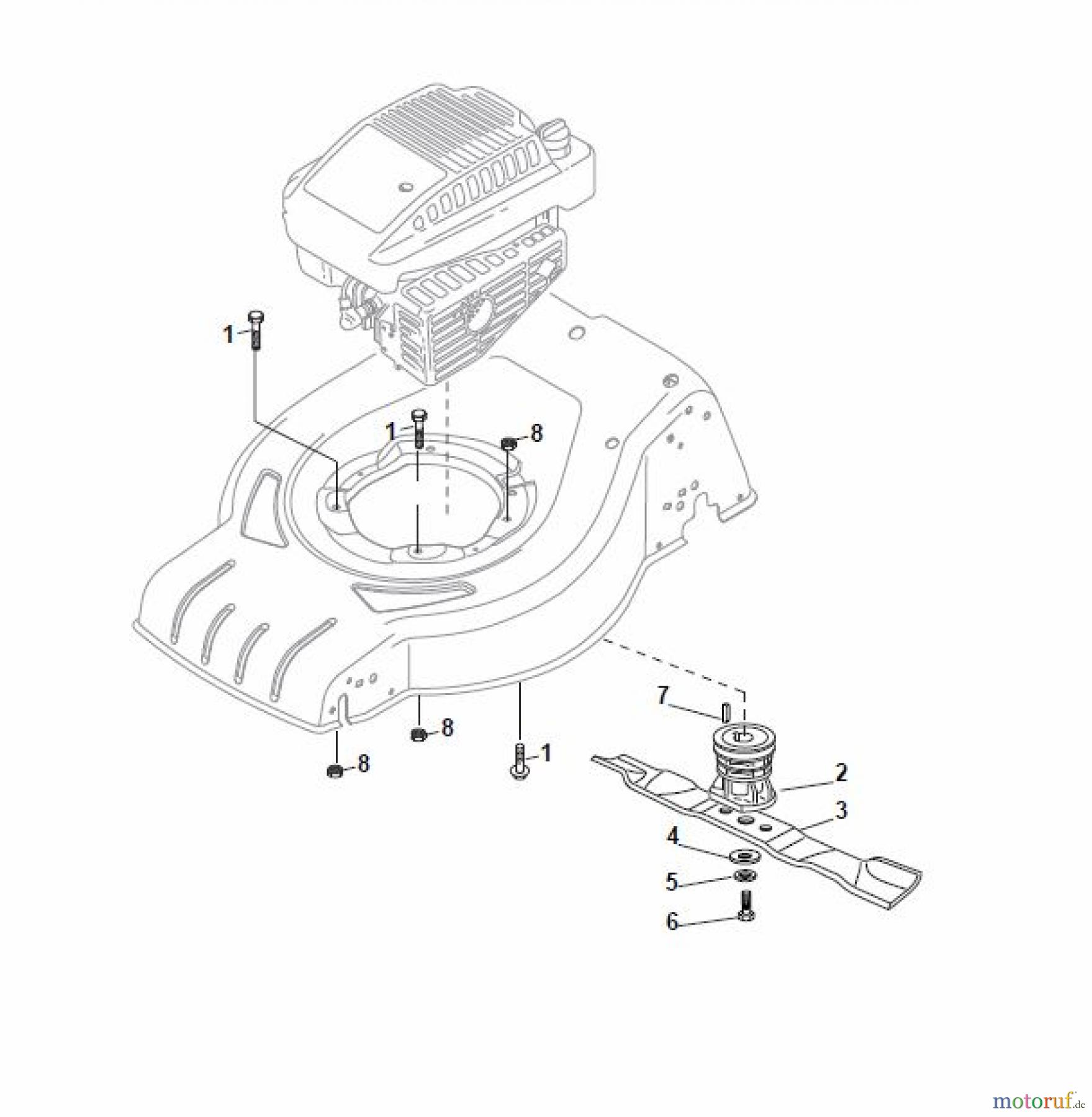  Global Garden Products GGP Rasenmäher Baujahr 2017 Benzin Mit Antrieb 2017 CR-CS 484 WS - CR-CS 484 WSQ Messer