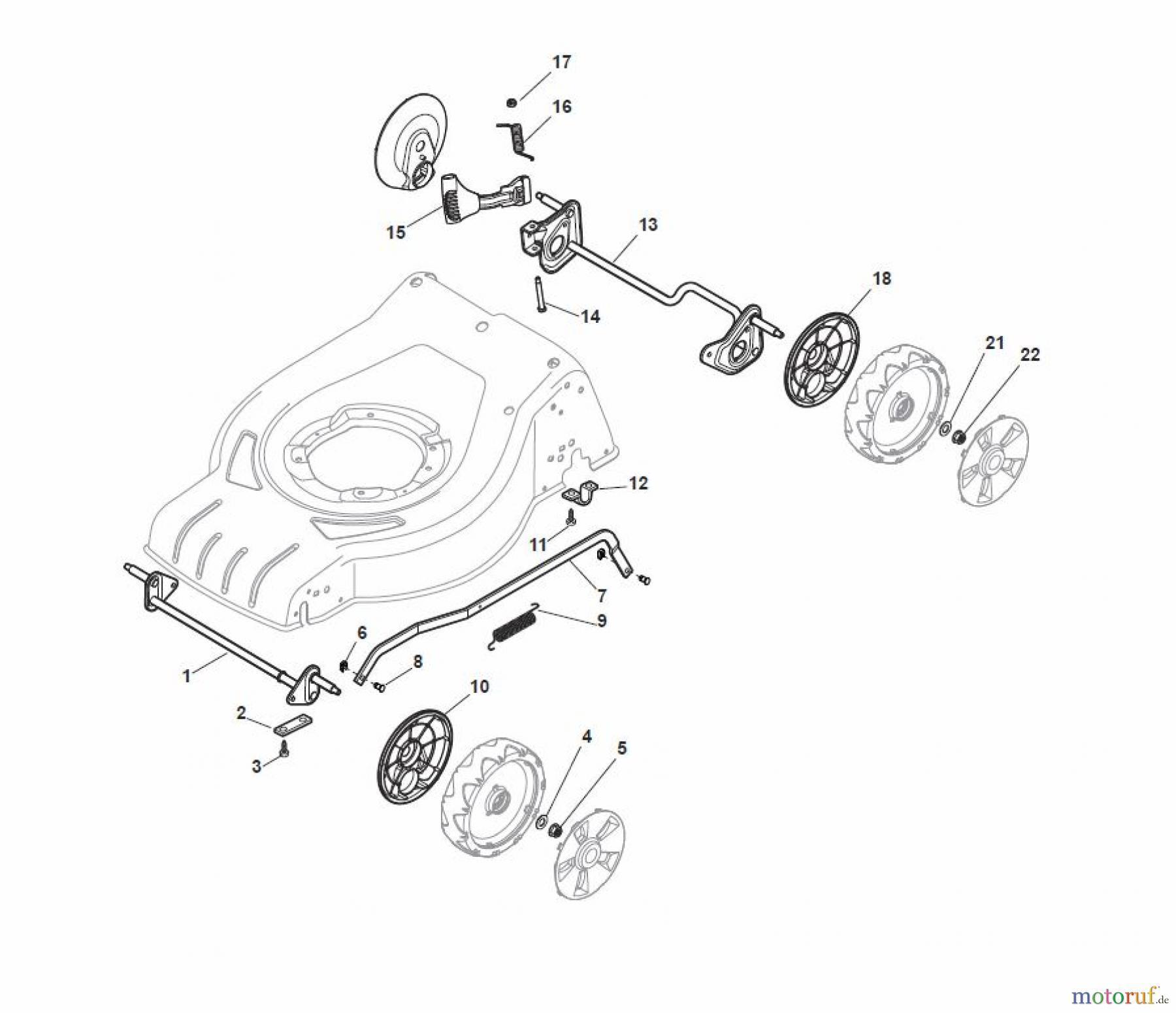 Global Garden Products GGP Rasenmäher Baujahr 2017 Benzin Mit Antrieb 2017 CRL-CSL 484 S - CRL-CSL 484 SQ Height Adjusting
