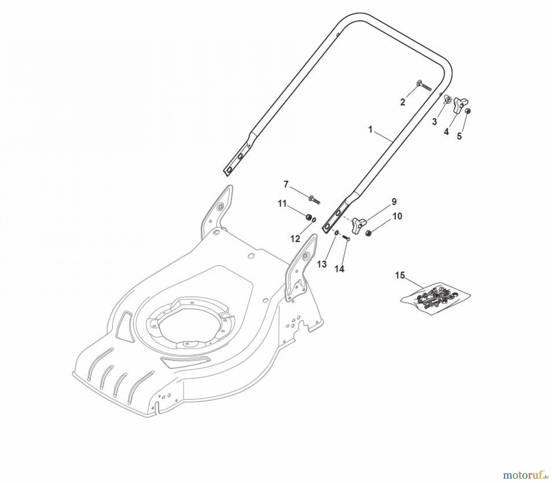 Global Garden Products GGP Rasenmäher Baujahr 2017 Benzin Mit Antrieb 2017 CRL-CSL 484 S - CRL-CSL 484 SQ Handle, Lower Part
