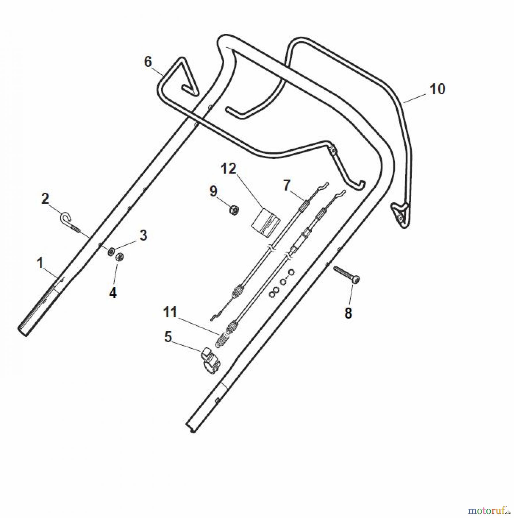 Global Garden Products GGP Rasenmäher Baujahr 2017 Benzin Mit Antrieb 2017 CRL-CSL 484 S - CRL-CSL 484 SQ Handle, Upper Part
