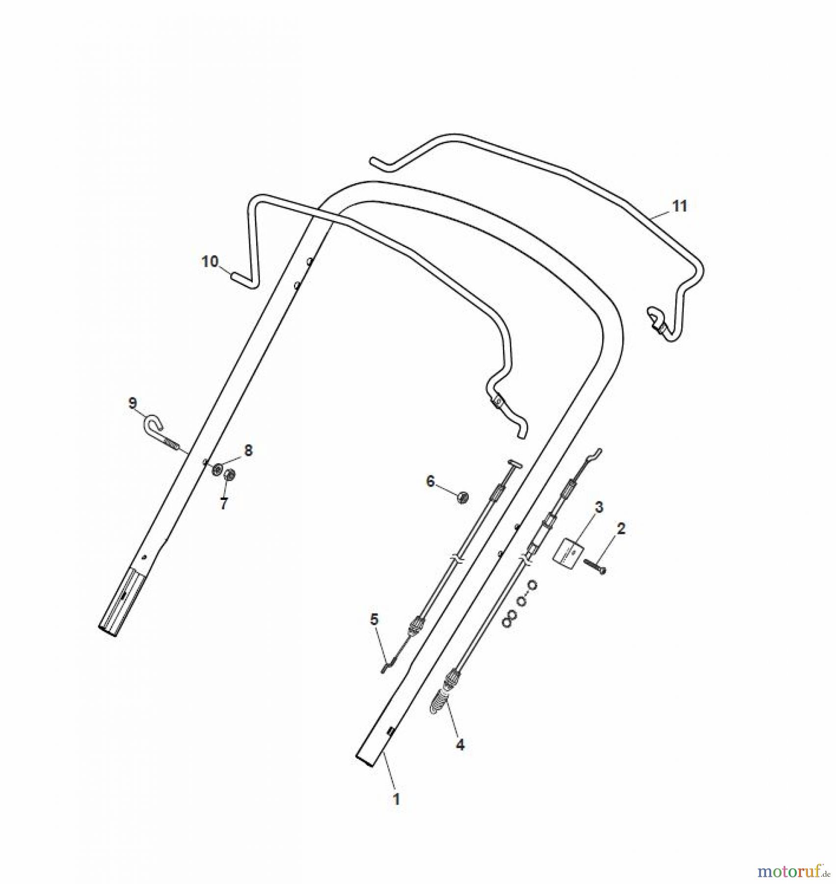  Global Garden Products GGP Rasenmäher Baujahr 2017 Benzin Mit Antrieb 2017 CRL-CSL 484 S - CRL-CSL 484 SQ Handle, Upper Part
