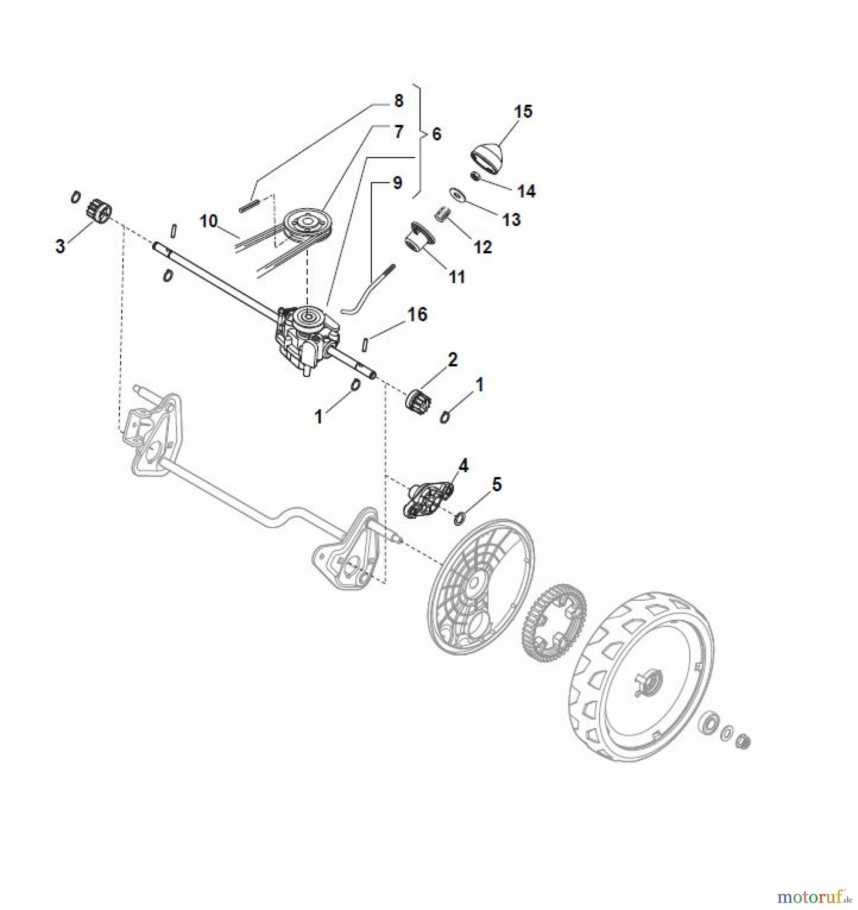Global Garden Products GGP Rasenmäher Baujahr 2017 Benzin Mit Antrieb 2017 CRL-CSL 484 S - CRL-CSL 484 SQ Transmission