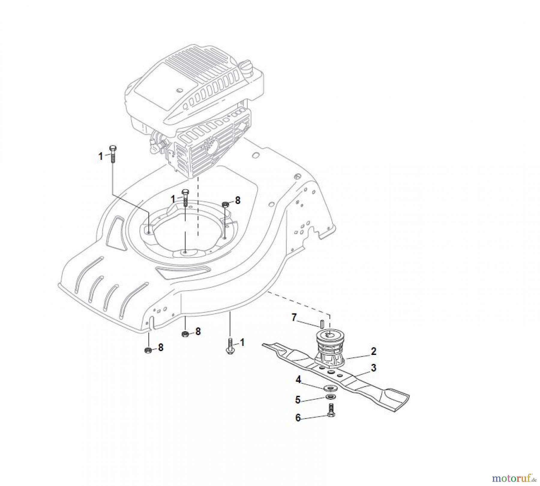 Global Garden Products GGP Rasenmäher Baujahr 2017 Benzin Mit Antrieb 2017 CRL-CSL 484 S - CRL-CSL 484 SQ Blade