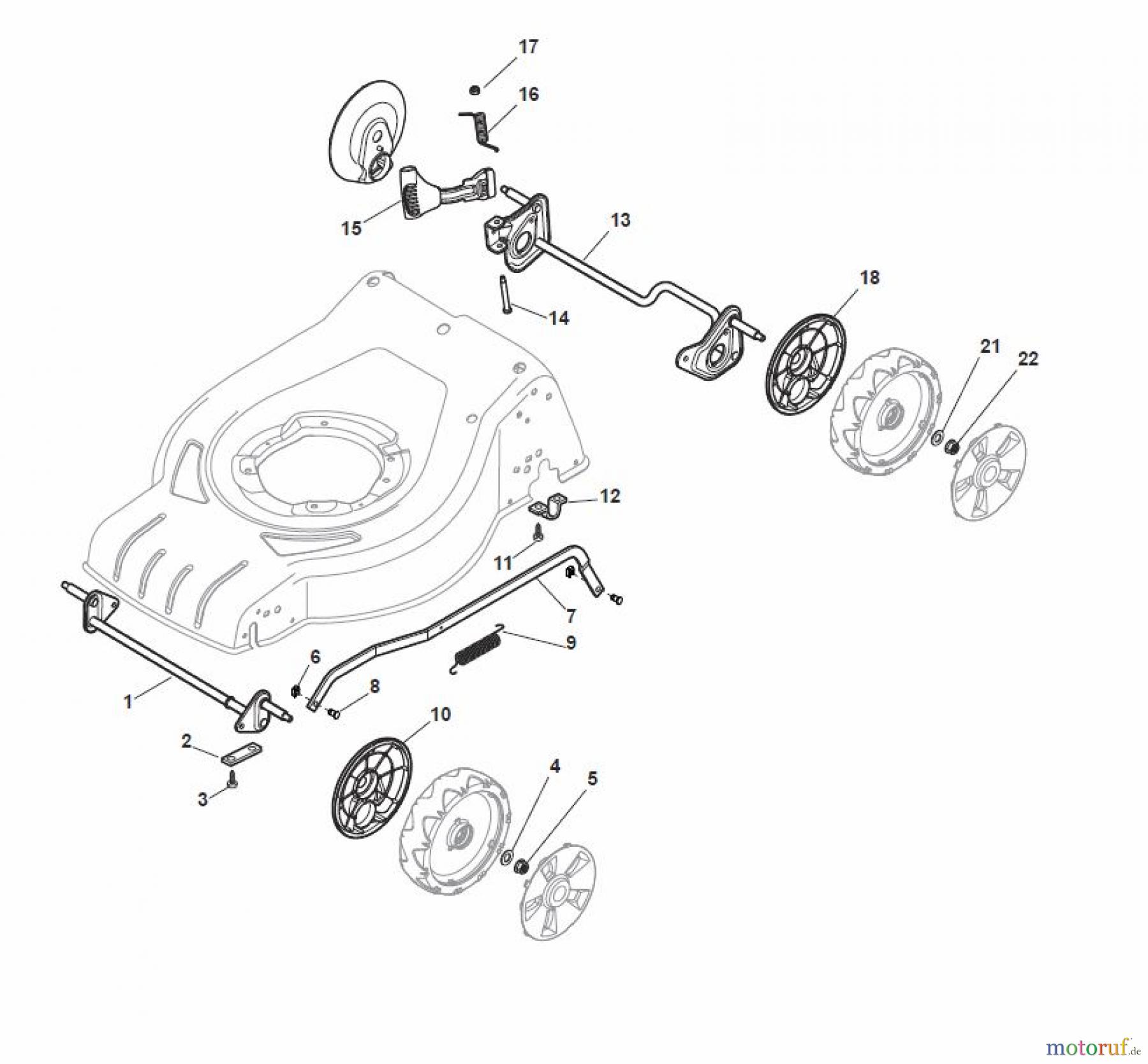  Global Garden Products GGP Rasenmäher Baujahr 2017 Benzin Mit Antrieb 2017 CRL-CSL 484 SE - CRL-CSL 484 SQE Height Adjusting
