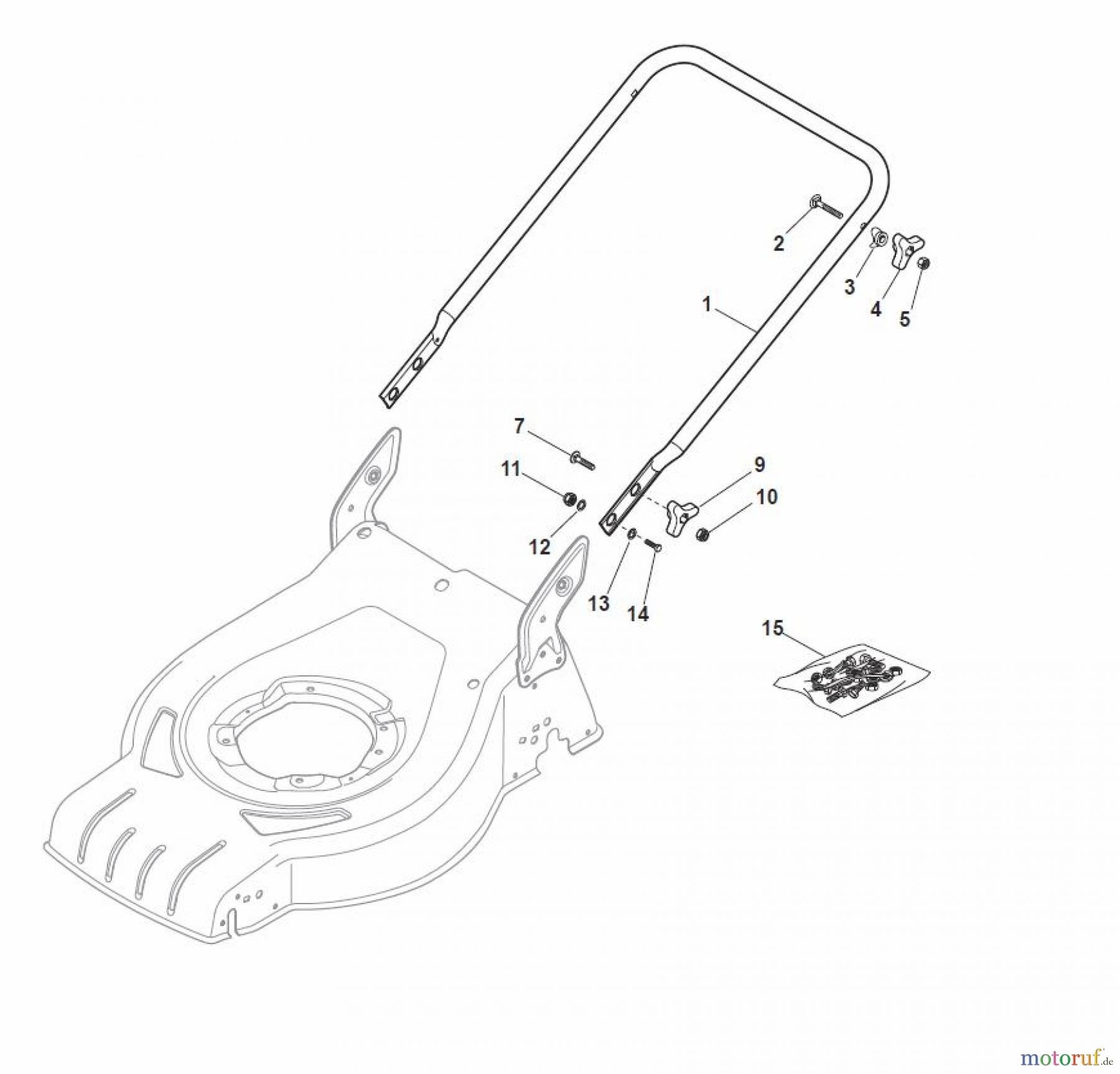 Global Garden Products GGP Rasenmäher Baujahr 2017 Benzin Mit Antrieb 2017 CRL-CSL 484 SE - CRL-CSL 484 SQE Handle, Lower Part