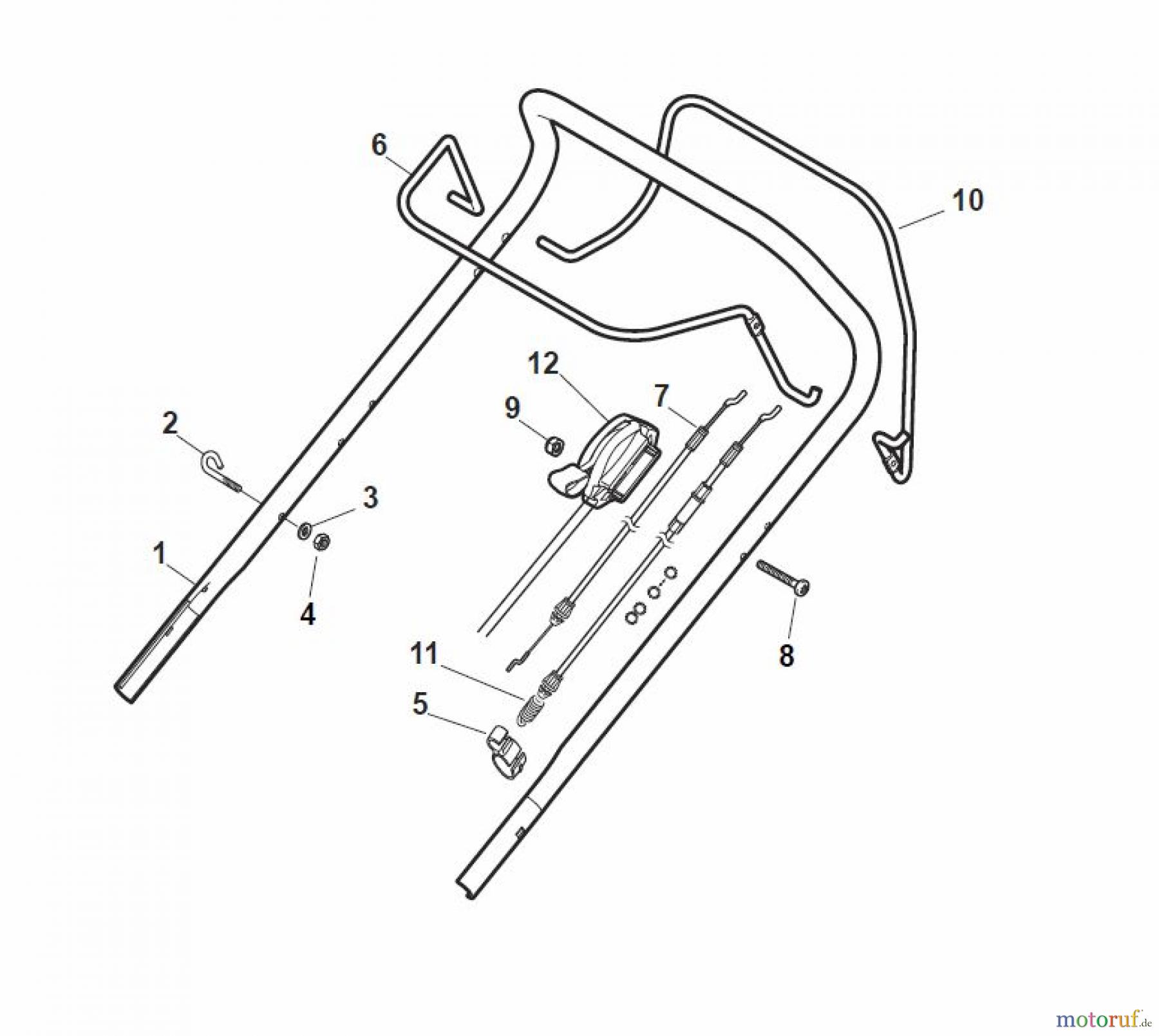 Global Garden Products GGP Rasenmäher Baujahr 2017 Benzin Mit Antrieb 2017 CRL-CSL 484 SE - CRL-CSL 484 SQE Handle, Upper Part