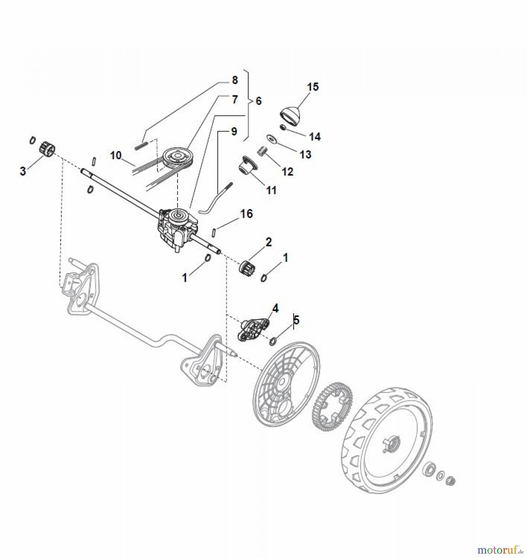 Global Garden Products GGP Rasenmäher Baujahr 2017 Benzin Mit Antrieb 2017 CRL-CSL 484 SE - CRL-CSL 484 SQE Transmission