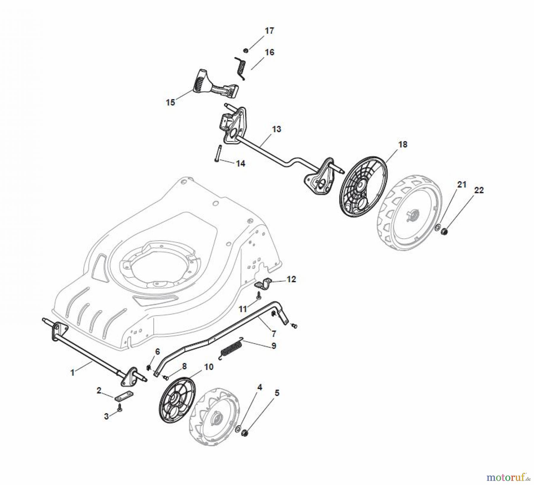 Global Garden Products GGP Rasenmäher Baujahr 2017 Benzin Mit Antrieb 2017 CRL-CSL 484 WS - CRL-CSL 484 WSQ Height Adjusting