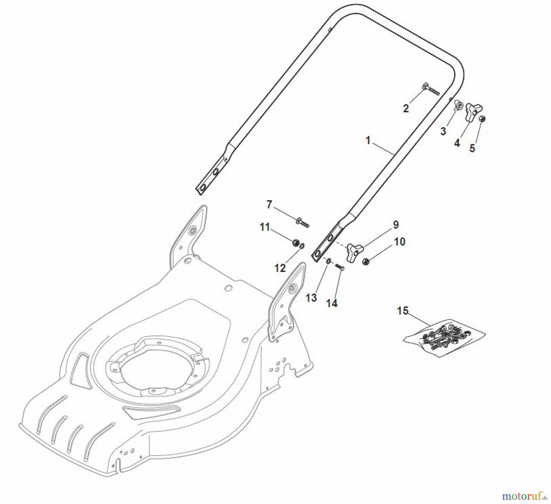  Global Garden Products GGP Rasenmäher Baujahr 2017 Benzin Mit Antrieb 2017 CRL-CSL 484 WS - CRL-CSL 484 WSQ Handle, Lower Part