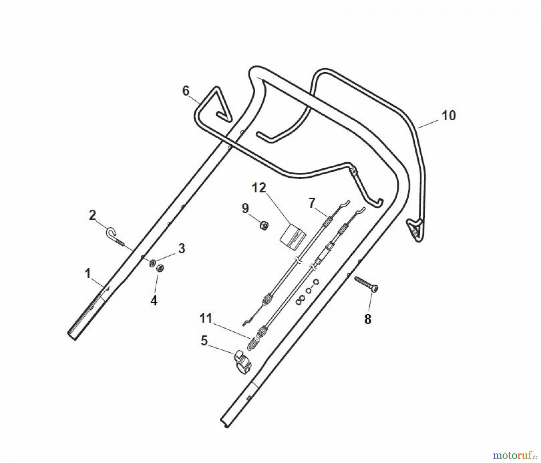 Global Garden Products GGP Rasenmäher Baujahr 2017 Benzin Mit Antrieb 2017 CRL-CSL 484 WS - CRL-CSL 484 WSQ Handle, Upper Part