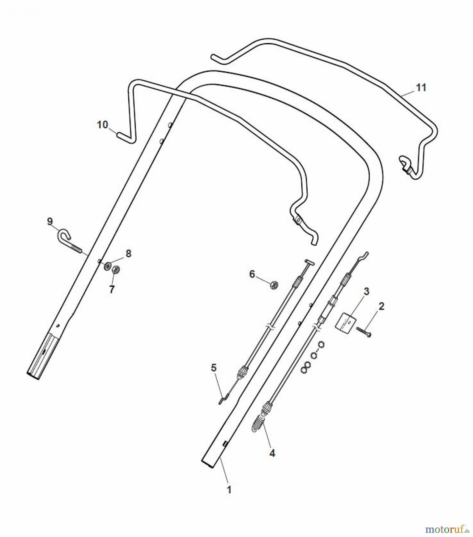  Global Garden Products GGP Rasenmäher Baujahr 2017 Benzin Mit Antrieb 2017 CRL-CSL 484 WS - CRL-CSL 484 WSQ Handle, Upper Part