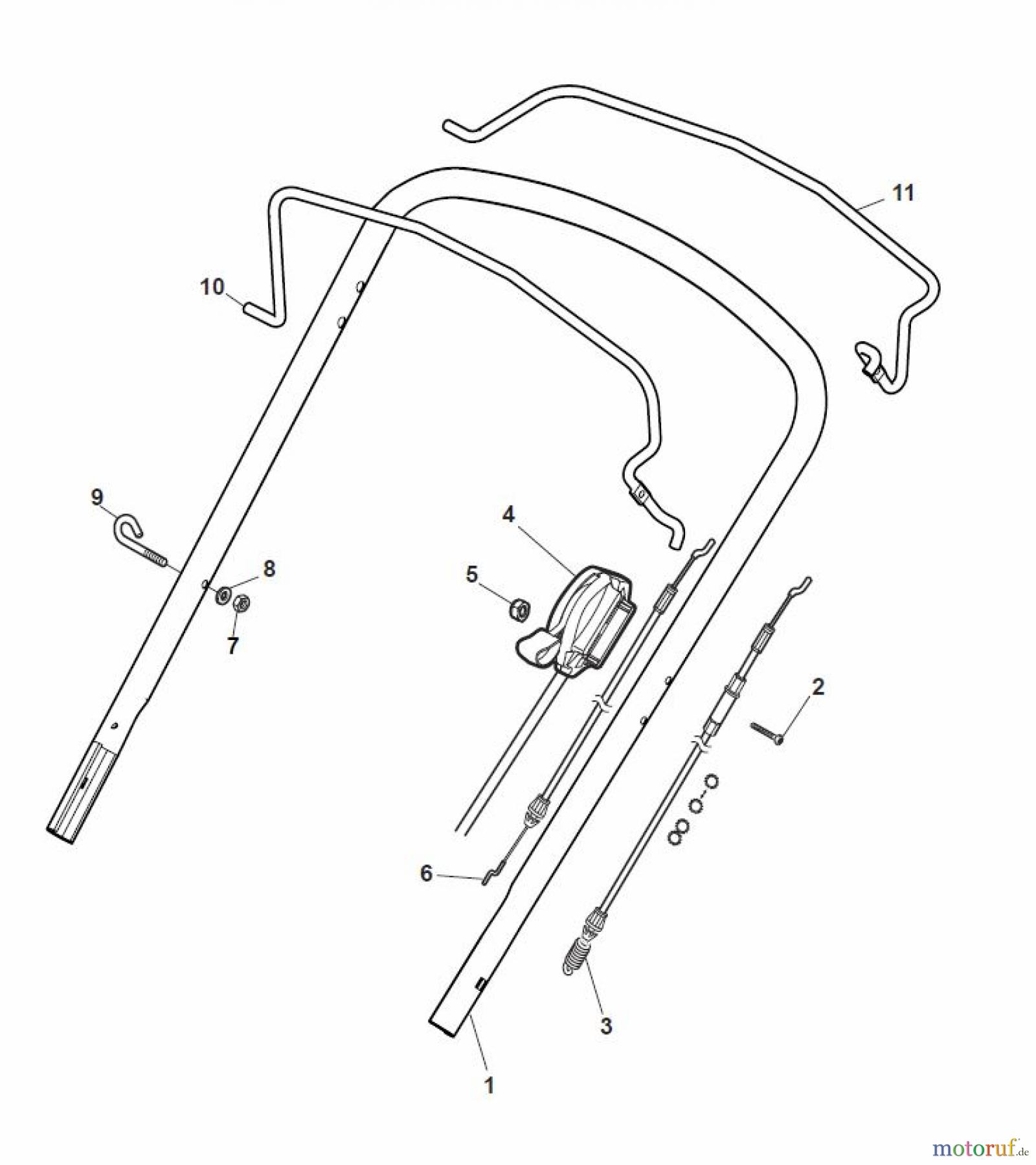  Global Garden Products GGP Rasenmäher Baujahr 2017 Benzin Mit Antrieb 2017 CRL-CSL 484 WS - CRL-CSL 484 WSQ Handle, Upper Part