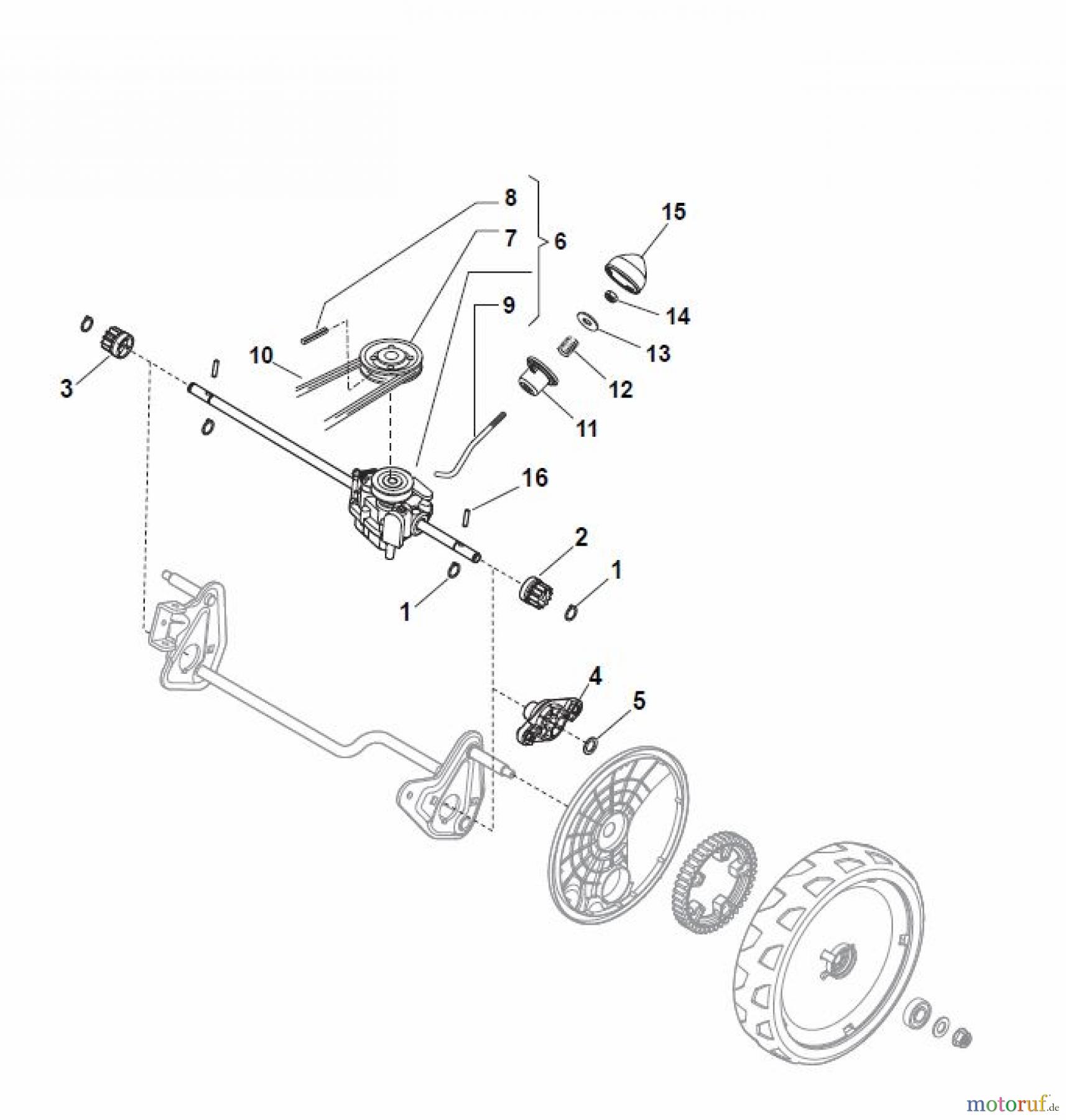  Global Garden Products GGP Rasenmäher Baujahr 2017 Benzin Mit Antrieb 2017 CRL-CSL 484 WS - CRL-CSL 484 WSQ Transmission