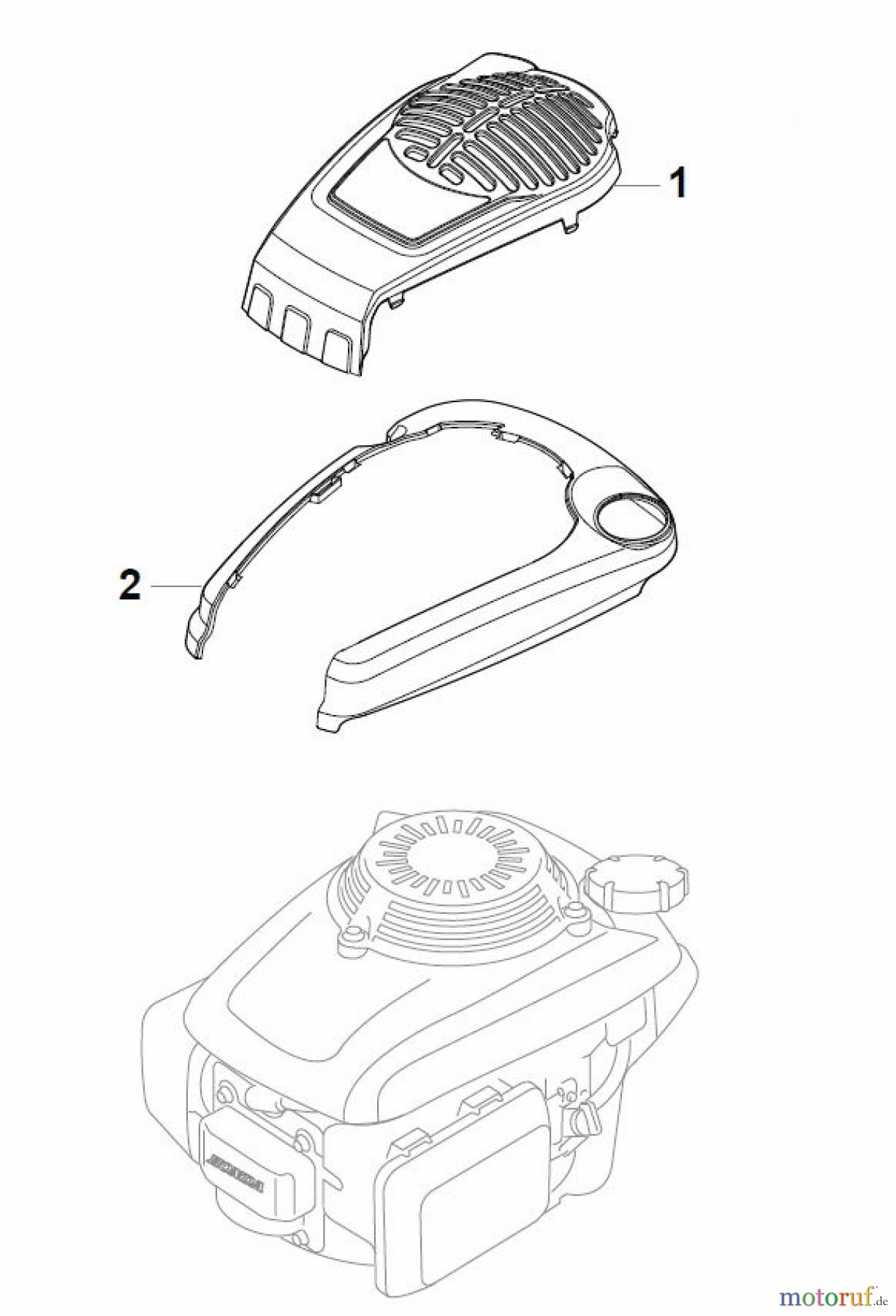 Global Garden Products GGP Rasenmäher Baujahr 2017 Benzin Mit Antrieb 2017 CRL-CSL 484 WS - CRL-CSL 484 WSQ Honda Engine Cover