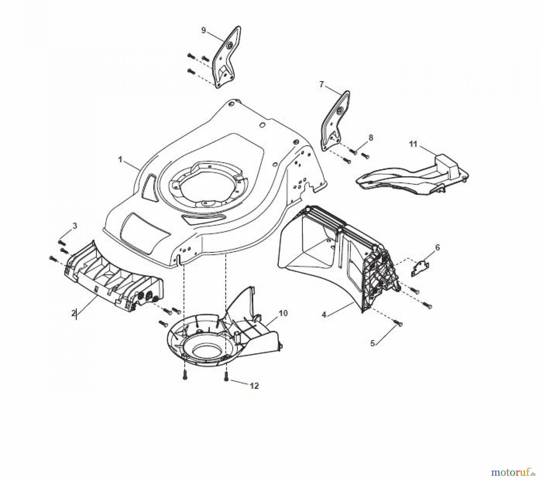 Global Garden Products GGP Rasenmäher Baujahr 2017 Benzin Mit Antrieb 2017 CRL-CSL 484 WSE - CRL-CSL 484 WSQE Deck - CS