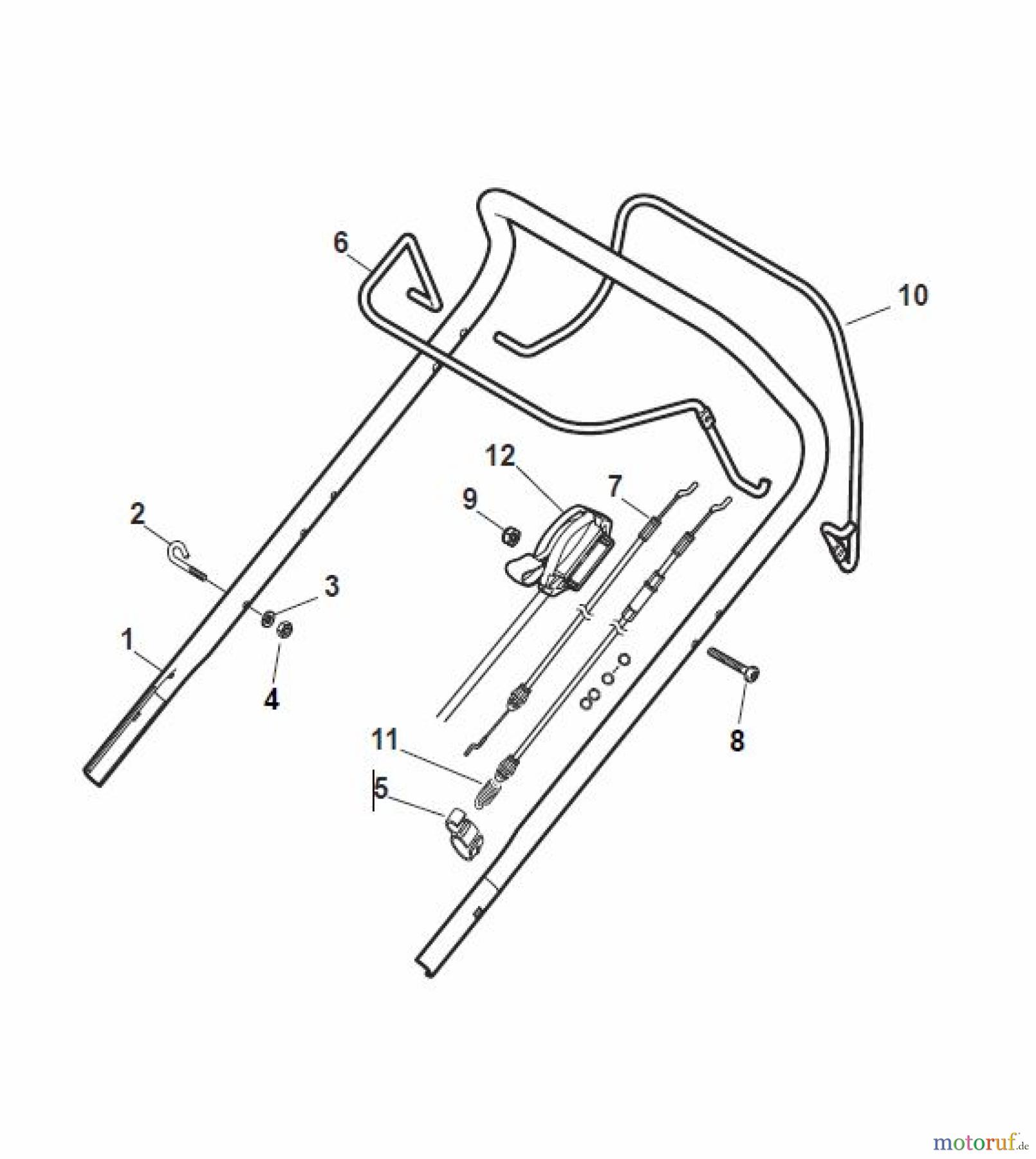 Global Garden Products GGP Rasenmäher Baujahr 2017 Benzin Mit Antrieb 2017 CRL-CSL 484 WSE - CRL-CSL 484 WSQE Handle, Upper Part