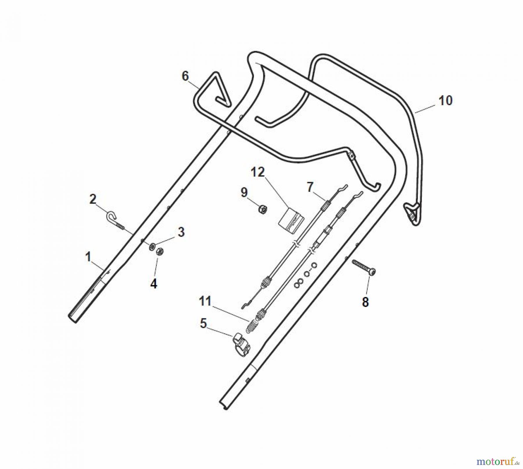  Global Garden Products GGP Rasenmäher Baujahr 2017 Benzin Mit Antrieb 2017 CRL-CSL 484 WSE - CRL-CSL 484 WSQE Handle, Upper Part