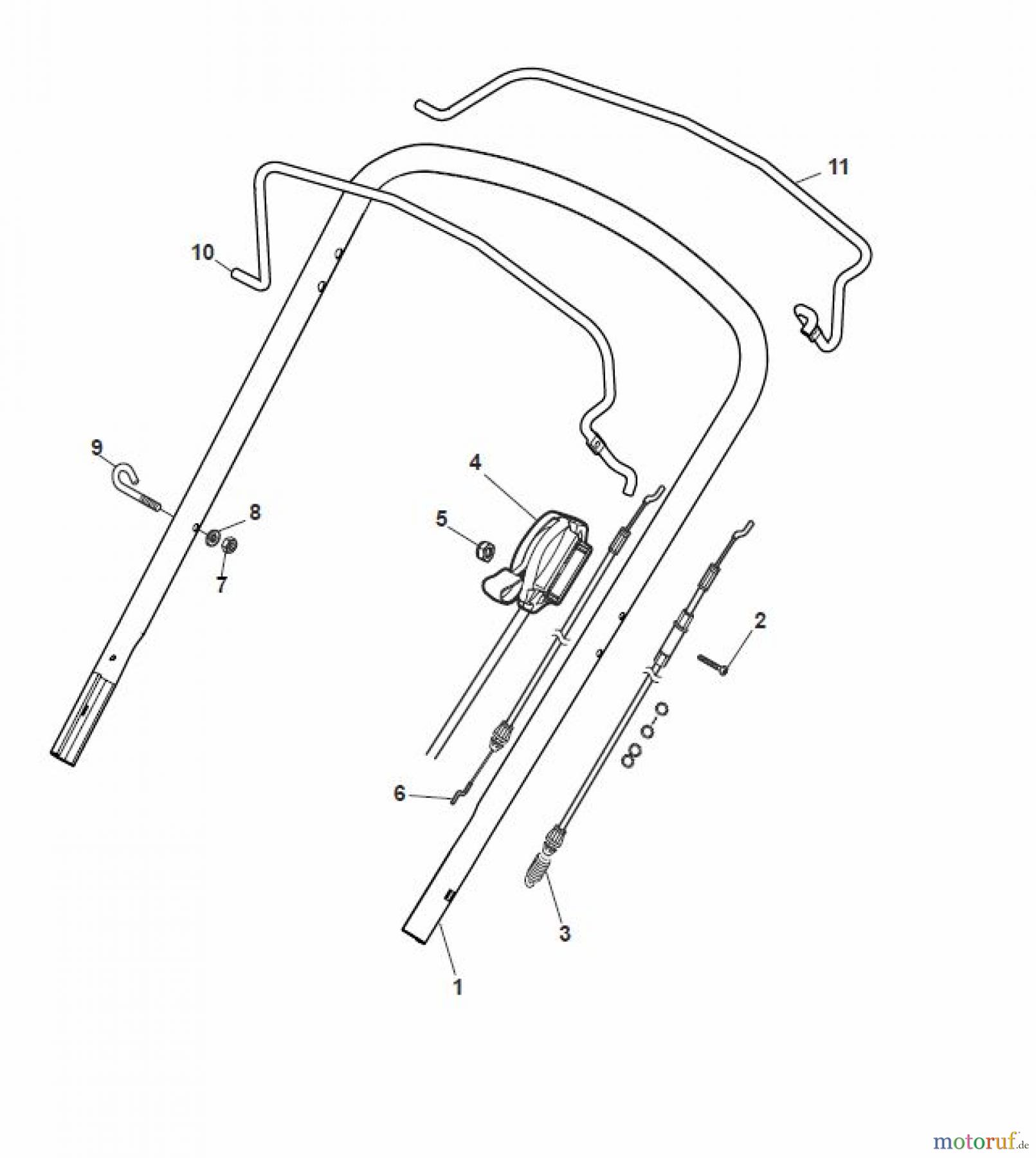 Global Garden Products GGP Rasenmäher Baujahr 2017 Benzin Mit Antrieb 2017 CRL-CSL 484 WSE - CRL-CSL 484 WSQE Handle, Upper Part