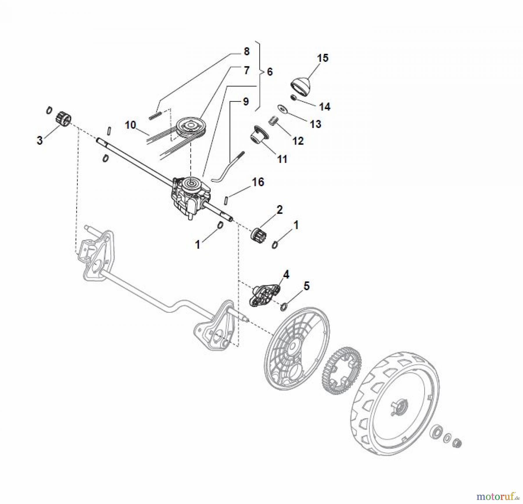 Global Garden Products GGP Rasenmäher Baujahr 2017 Benzin Mit Antrieb 2017 CRL-CSL 484 WSE - CRL-CSL 484 WSQE Transmission