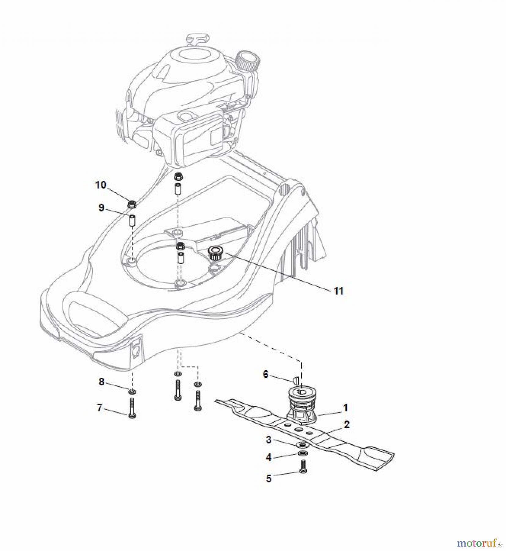 Global Garden Products GGP Rasenmäher Baujahr 2017 Benzin Mit Antrieb 2017 EP 414 TR Blade and Hub for Honda and GGP Engine