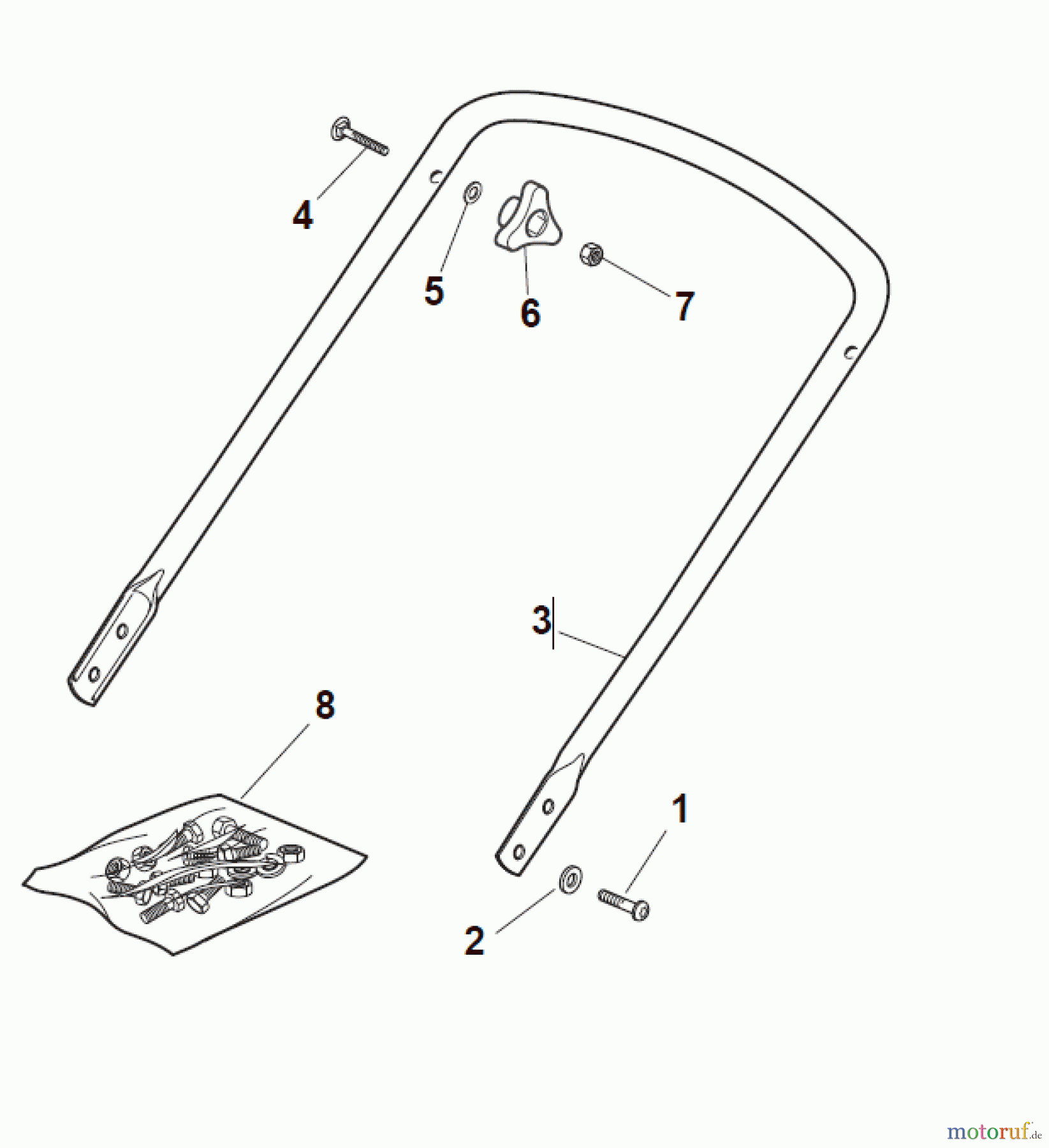 Global Garden Products GGP Rasenmäher Baujahr 2017 Benzin Mit Antrieb 2017 ES 414 TR Handle, Lower Part