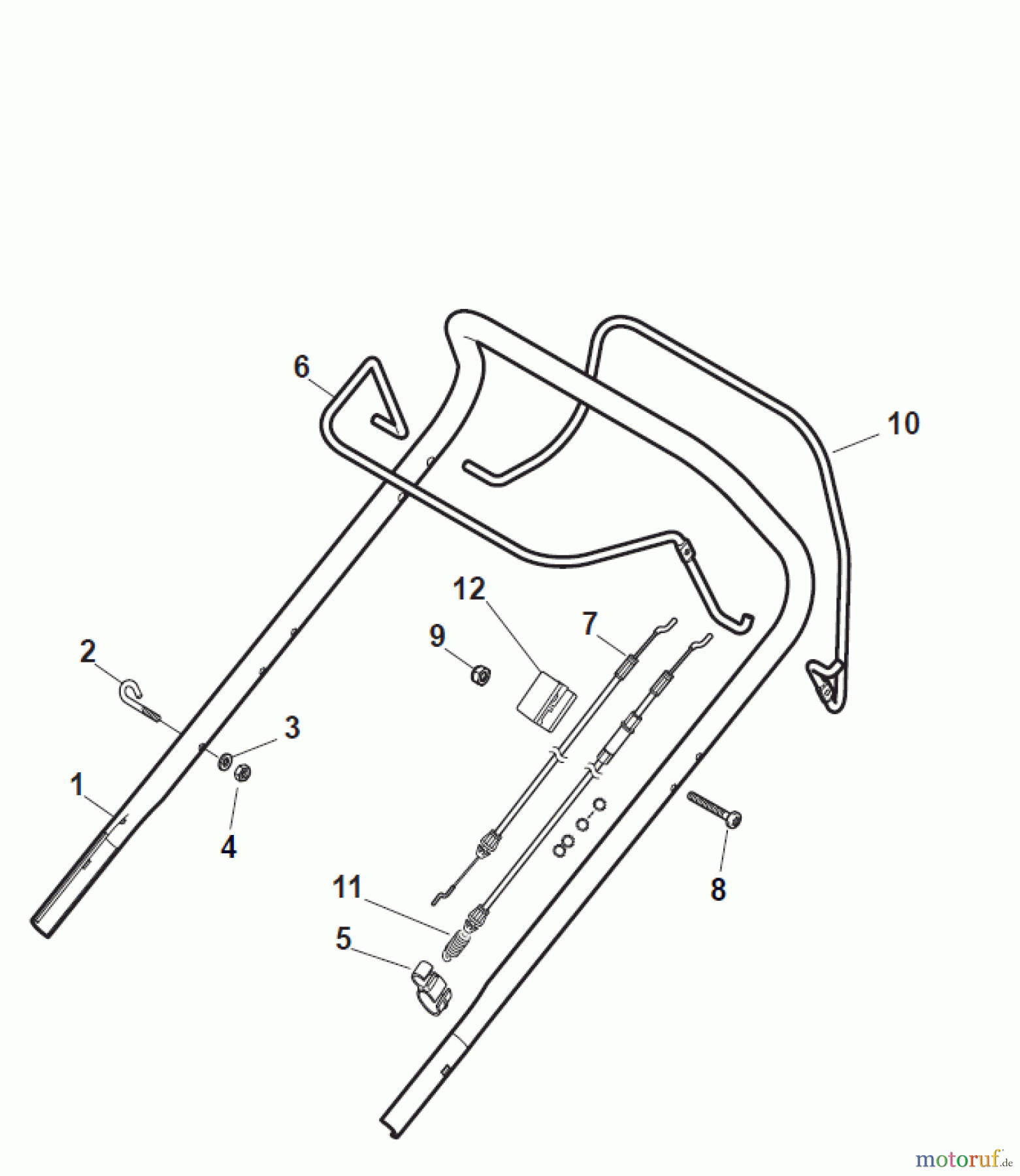  Global Garden Products GGP Rasenmäher Baujahr 2017 Benzin Mit Antrieb 2017 ES 414 TR Handle, Upper Part