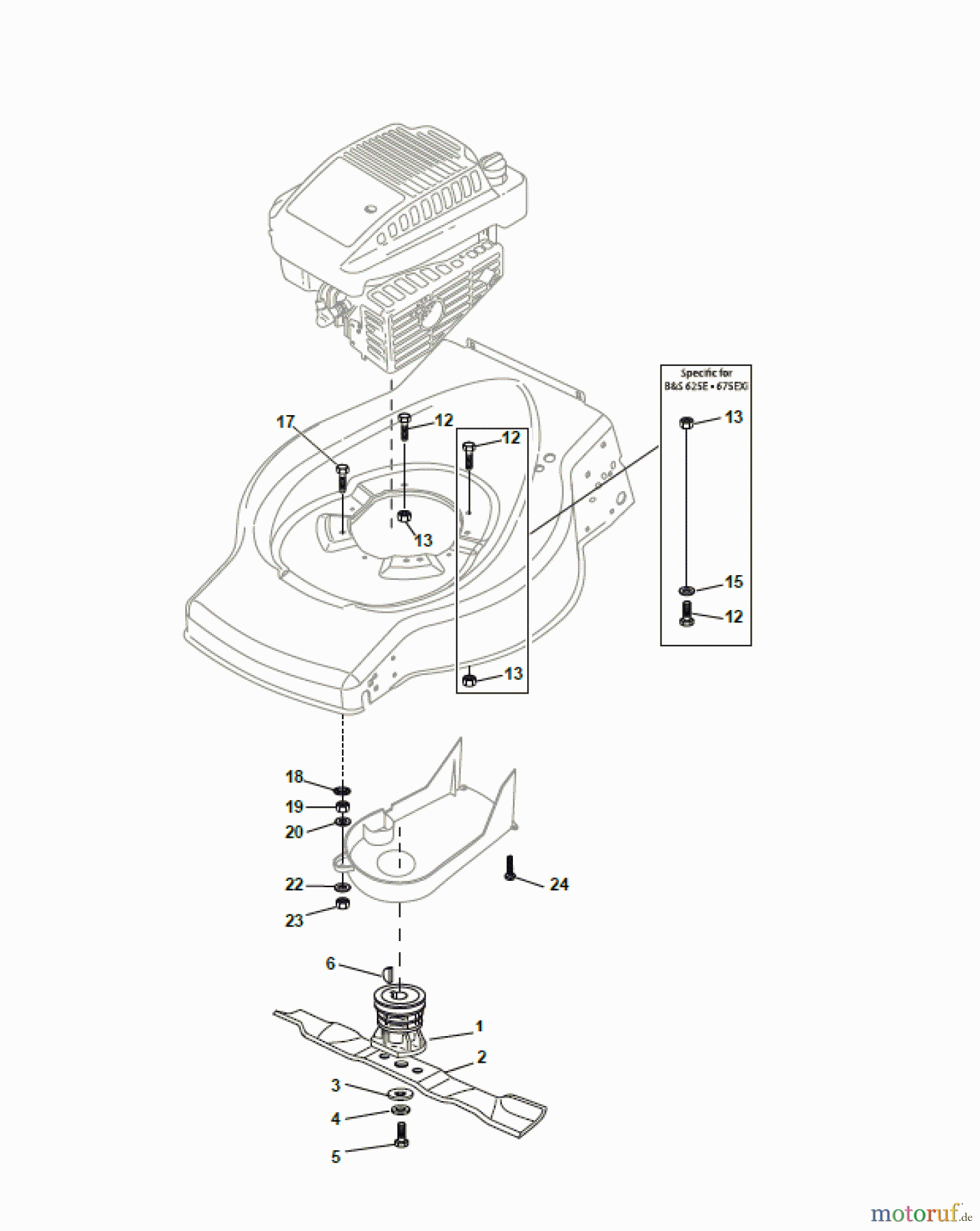 Global Garden Products GGP Rasenmäher Baujahr 2017 Benzin Mit Antrieb 2017 ES 414 TR Blade and Hub