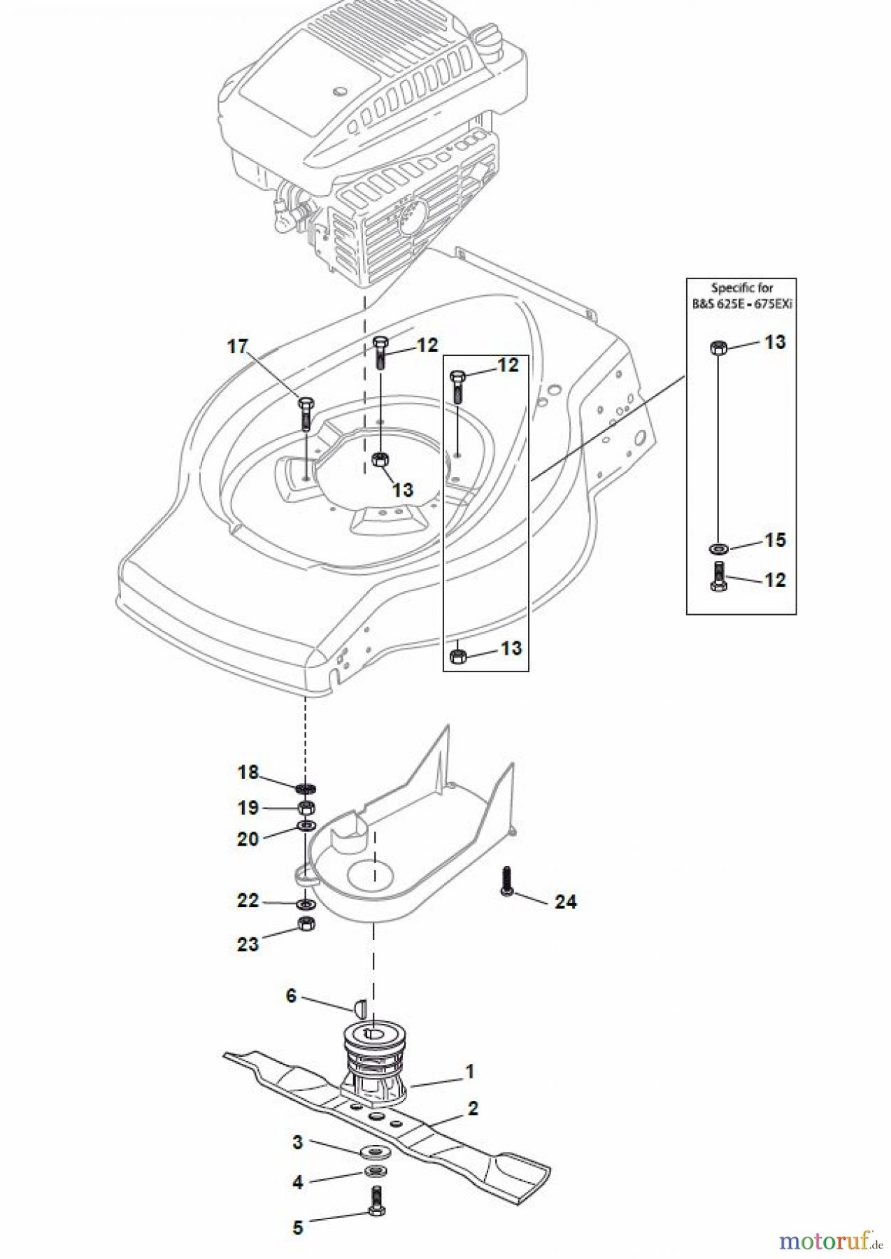 Global Garden Products GGP Rasenmäher Baujahr 2017 Benzin Mit Antrieb 2017 ES 464 TR Blade and Hub