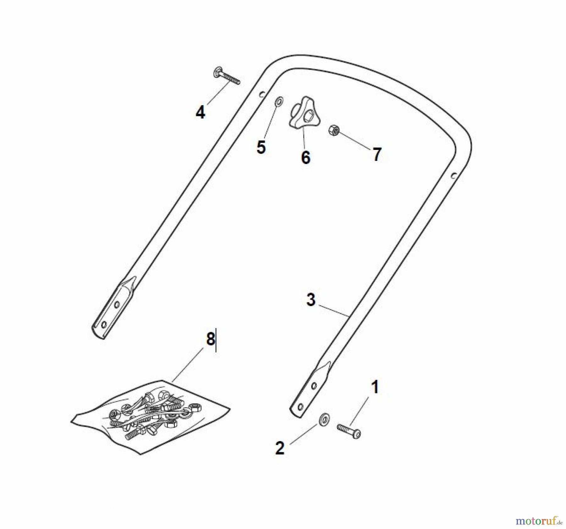 Global Garden Products GGP Rasenmäher Baujahr 2017 Benzin Mit Antrieb 2017 ES 534 TR Handle, Lower Part