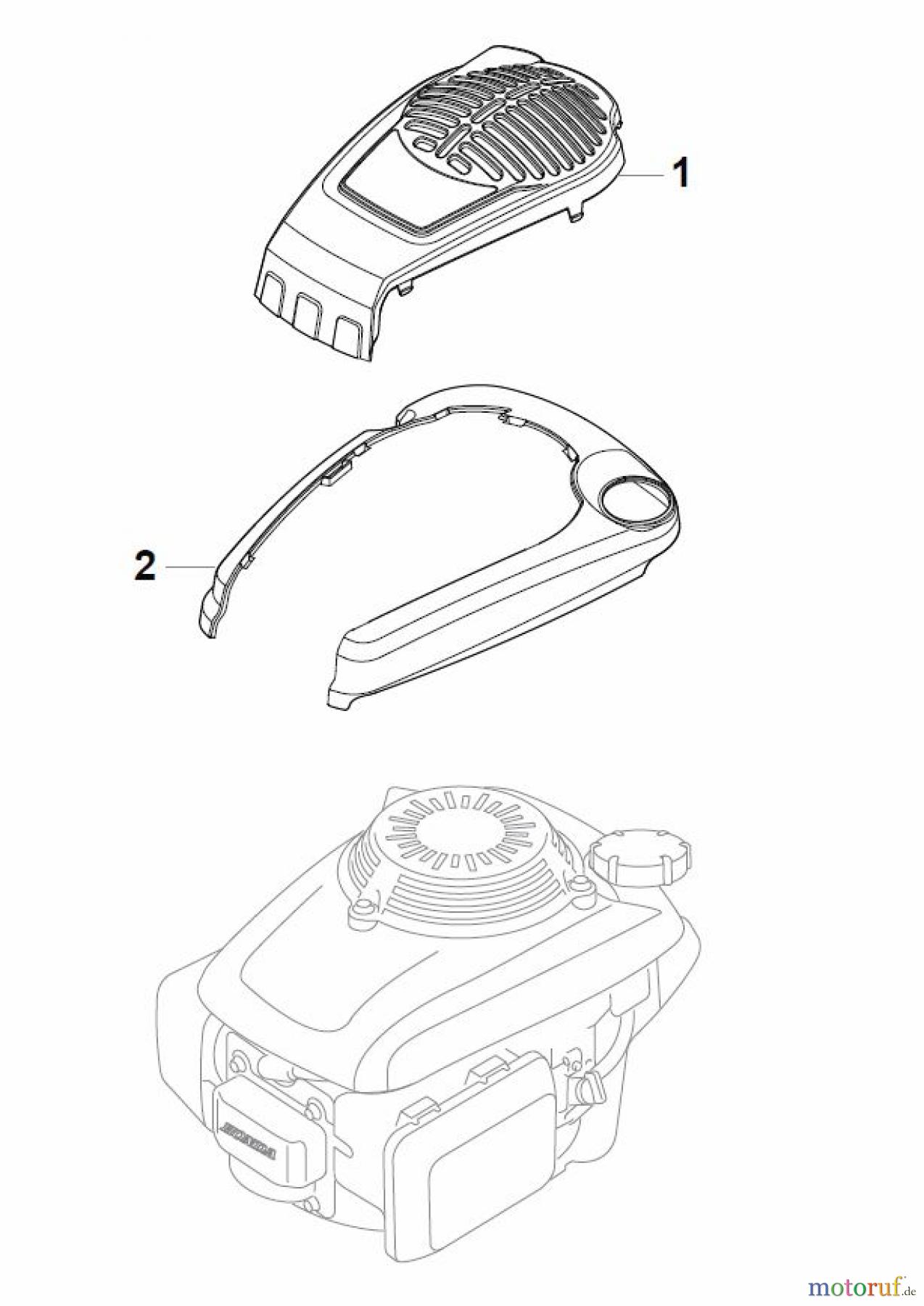 Global Garden Products GGP Rasenmäher Baujahr 2017 Benzin Mit Antrieb 2017 ES 534 TR Honda Engine Cover